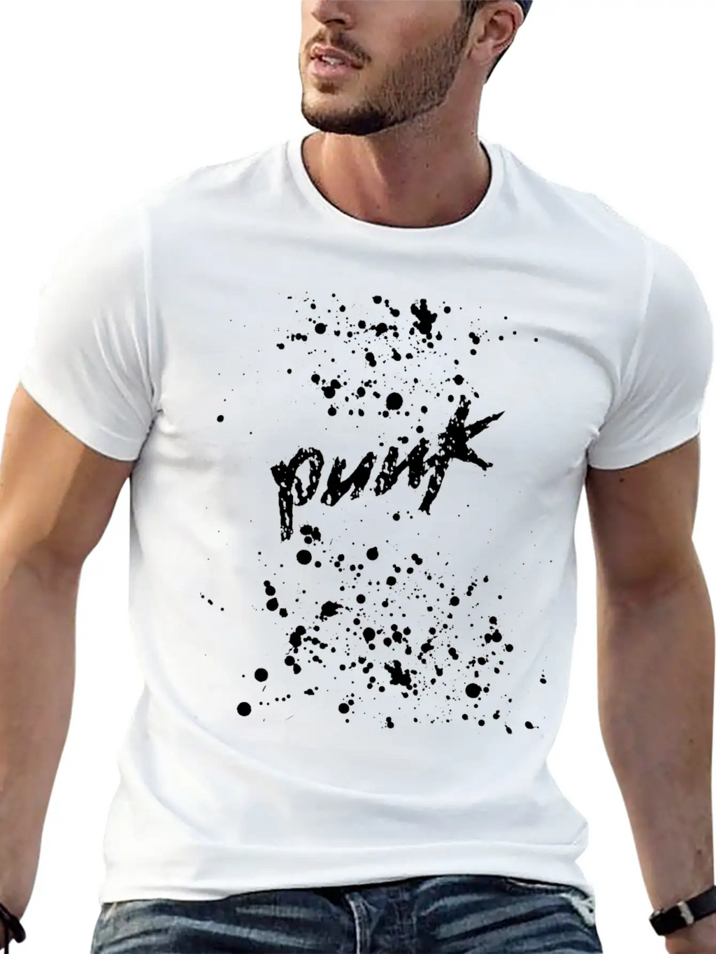Splatter Punk Unisex Casual T-Shirt – Clean Design For Daily Comfort