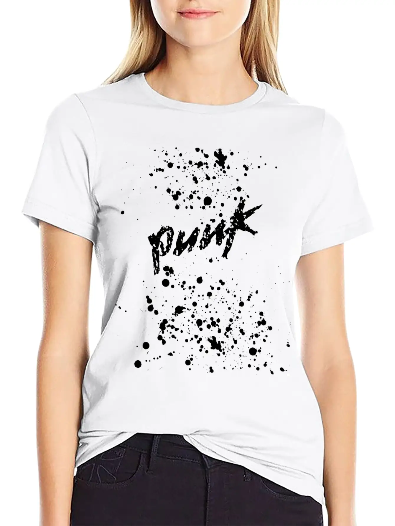 Splatter Punk Unisex Casual T-Shirt – Clean Design For Daily Comfort