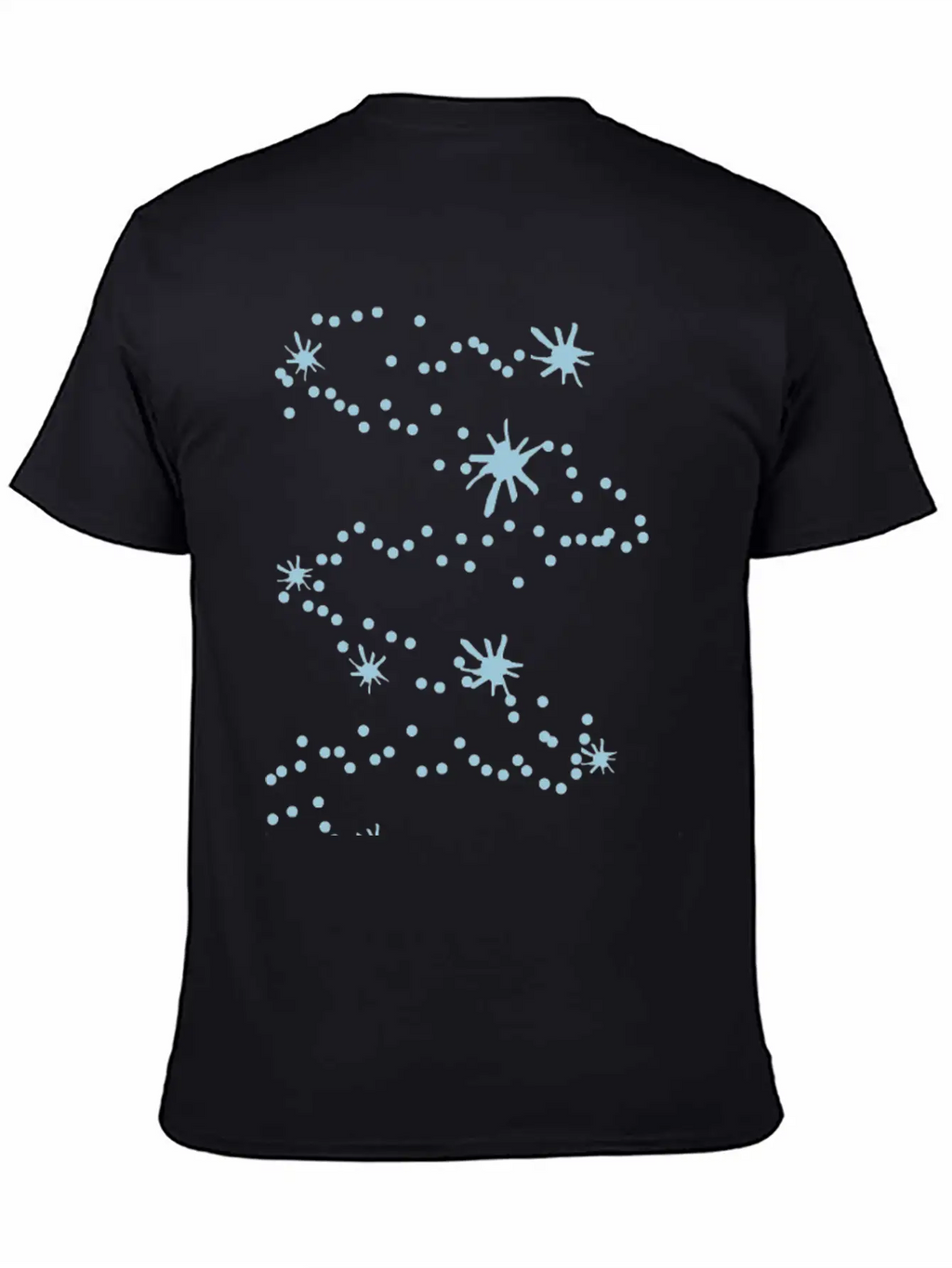 Splatter2powderblue Unisex Short Sleeve Soft Cotton T-Shirt – Casual Everyday Wear