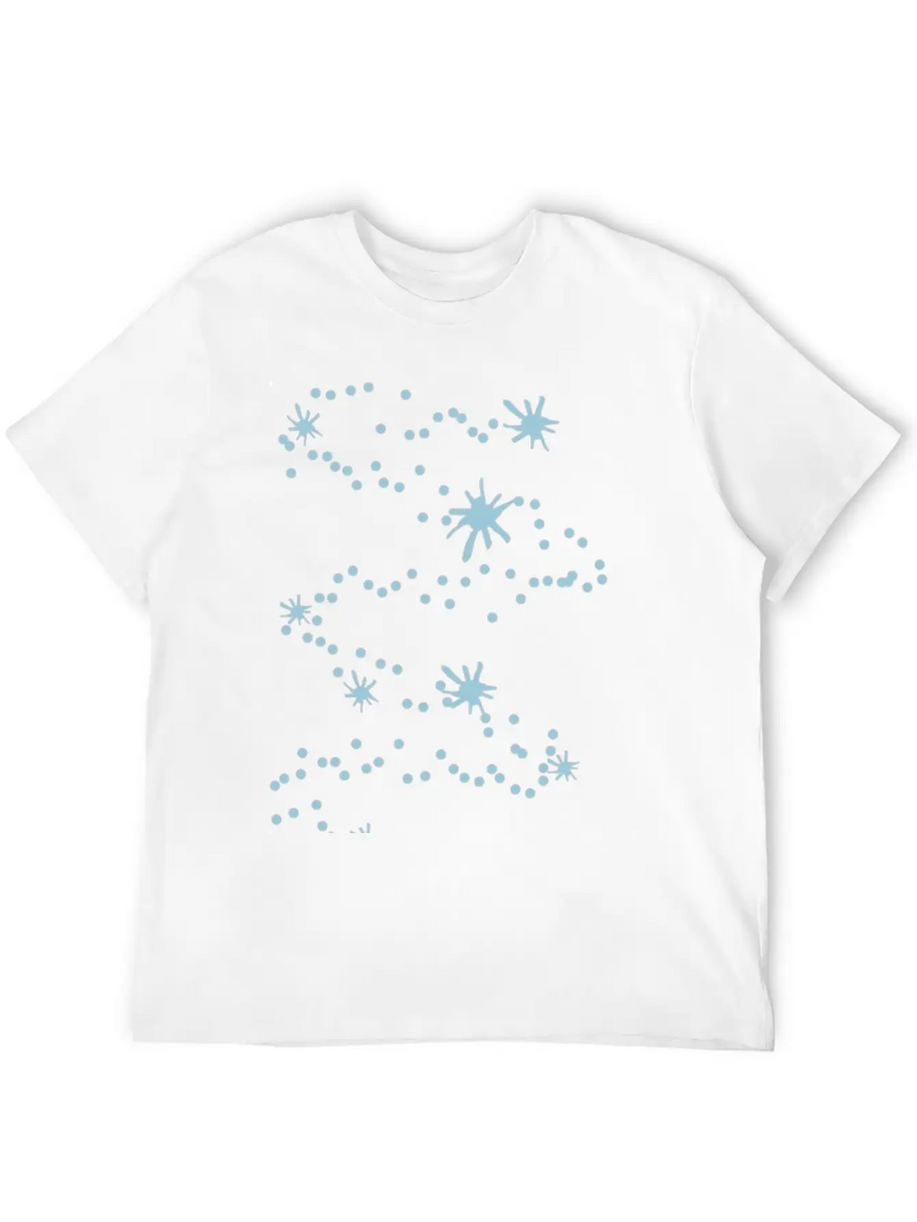 Splatter2powderblue Unisex Short Sleeve Soft Cotton T-Shirt – Casual Everyday Wear