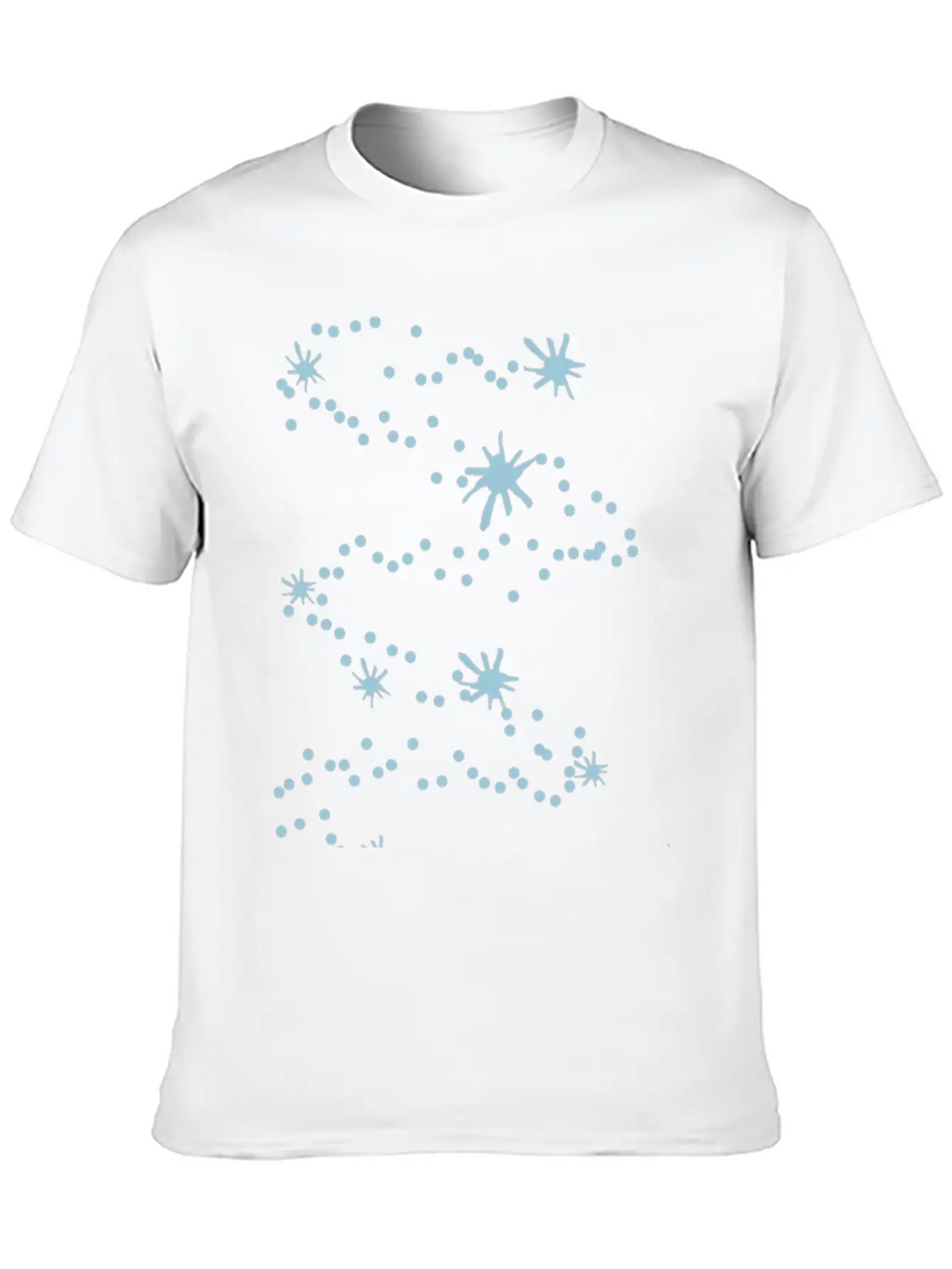 Splatter2powderblue Unisex Short Sleeve Soft Cotton T-Shirt – Casual Everyday Wear