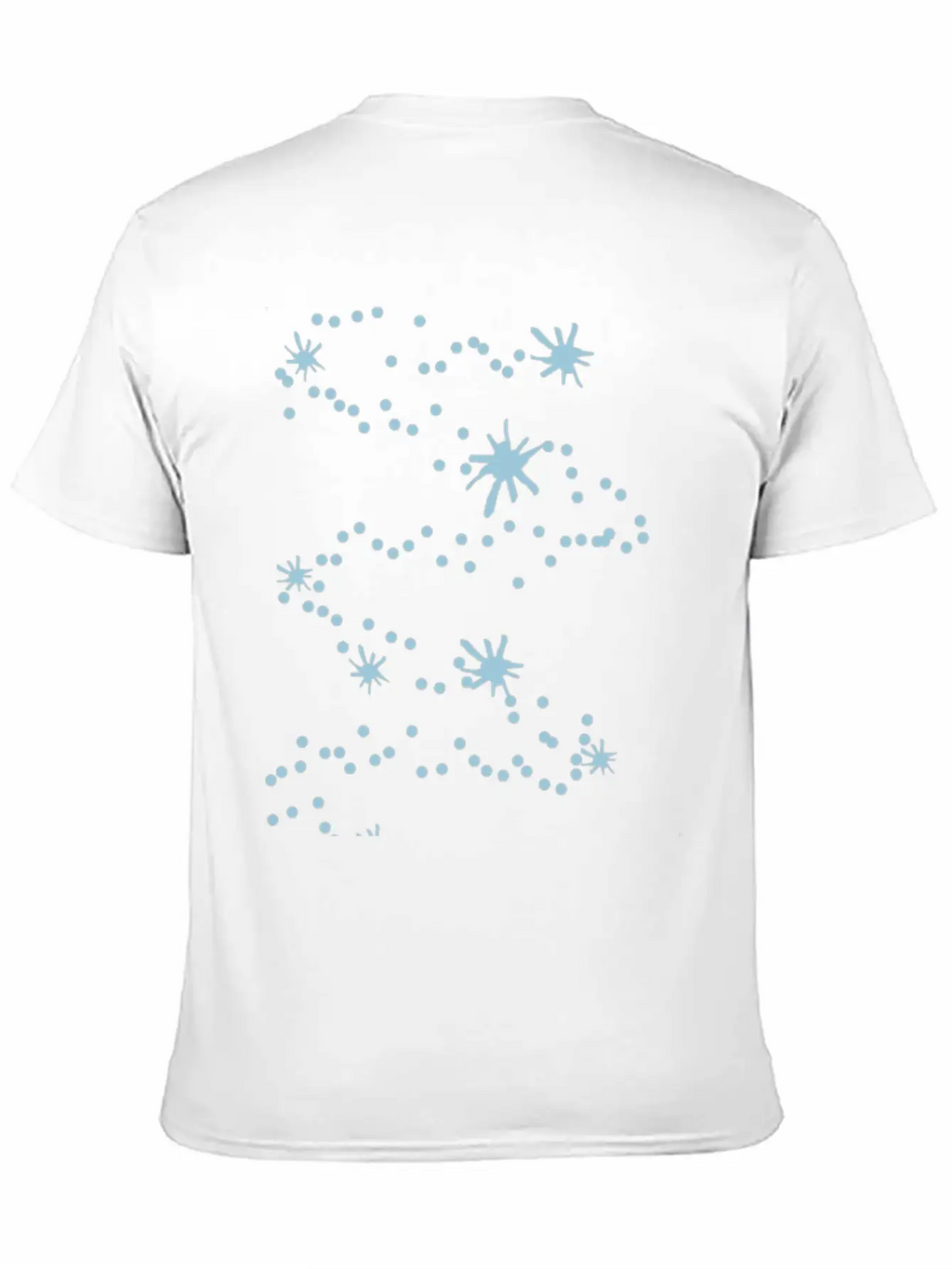 Splatter2powderblue Unisex Short Sleeve Soft Cotton T-Shirt – Casual Everyday Wear