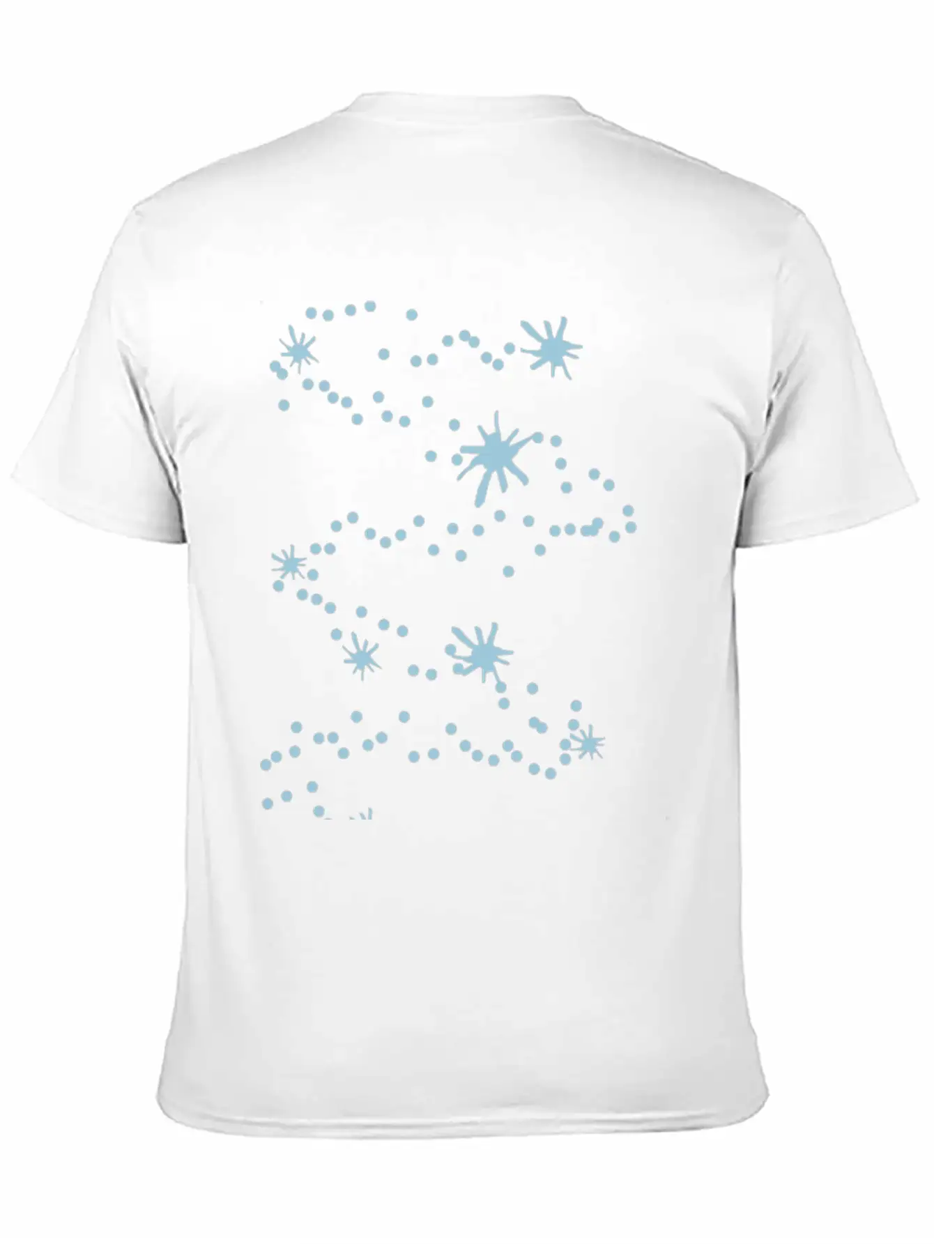 Splatter2powderblue Unisex Short Sleeve Soft Cotton T-Shirt – Casual Everyday Wear