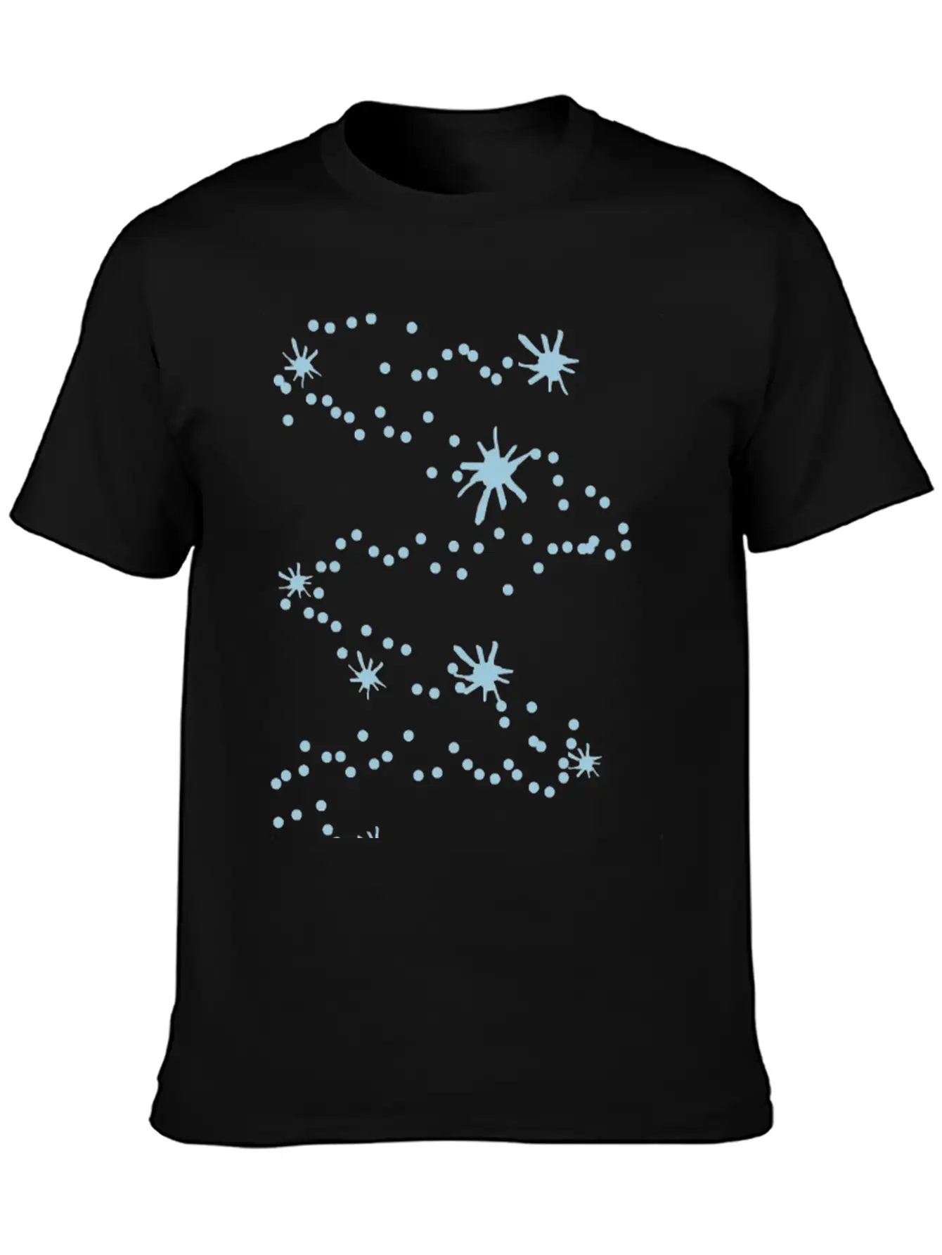 Splatter2powderblue Unisex Short Sleeve Soft Cotton T-Shirt – Casual Everyday Wear