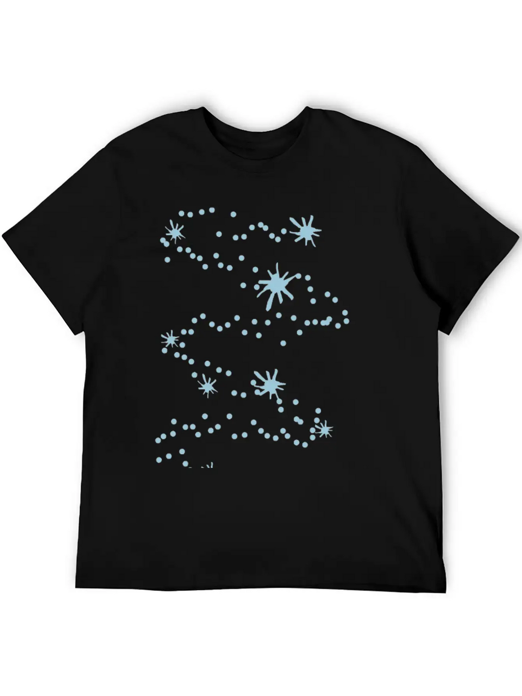 Splatter2powderblue Unisex Short Sleeve Soft Cotton T-Shirt – Casual Everyday Wear