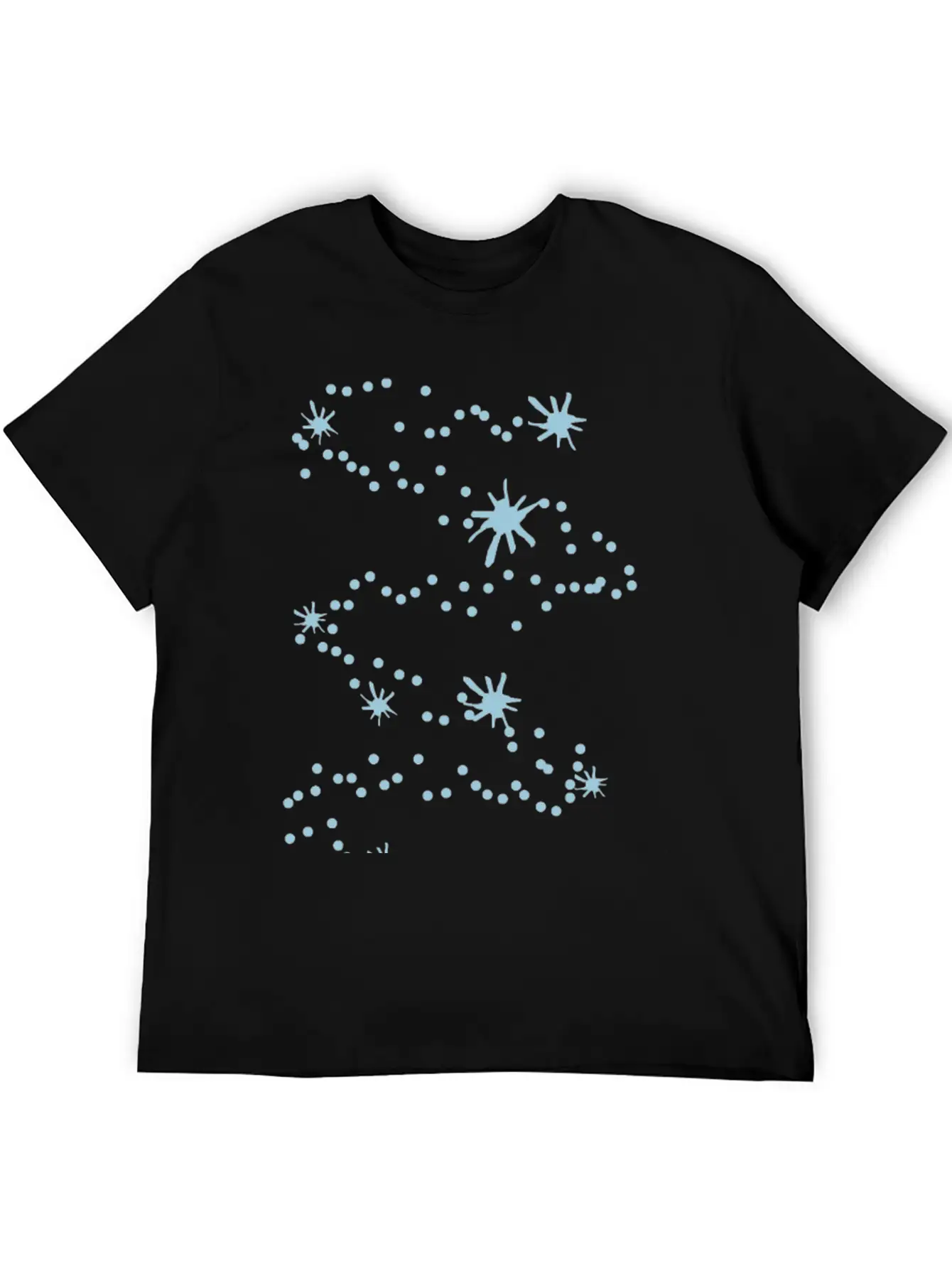 Splatter2powderblue Unisex Short Sleeve Soft Cotton T-Shirt – Casual Everyday Wear