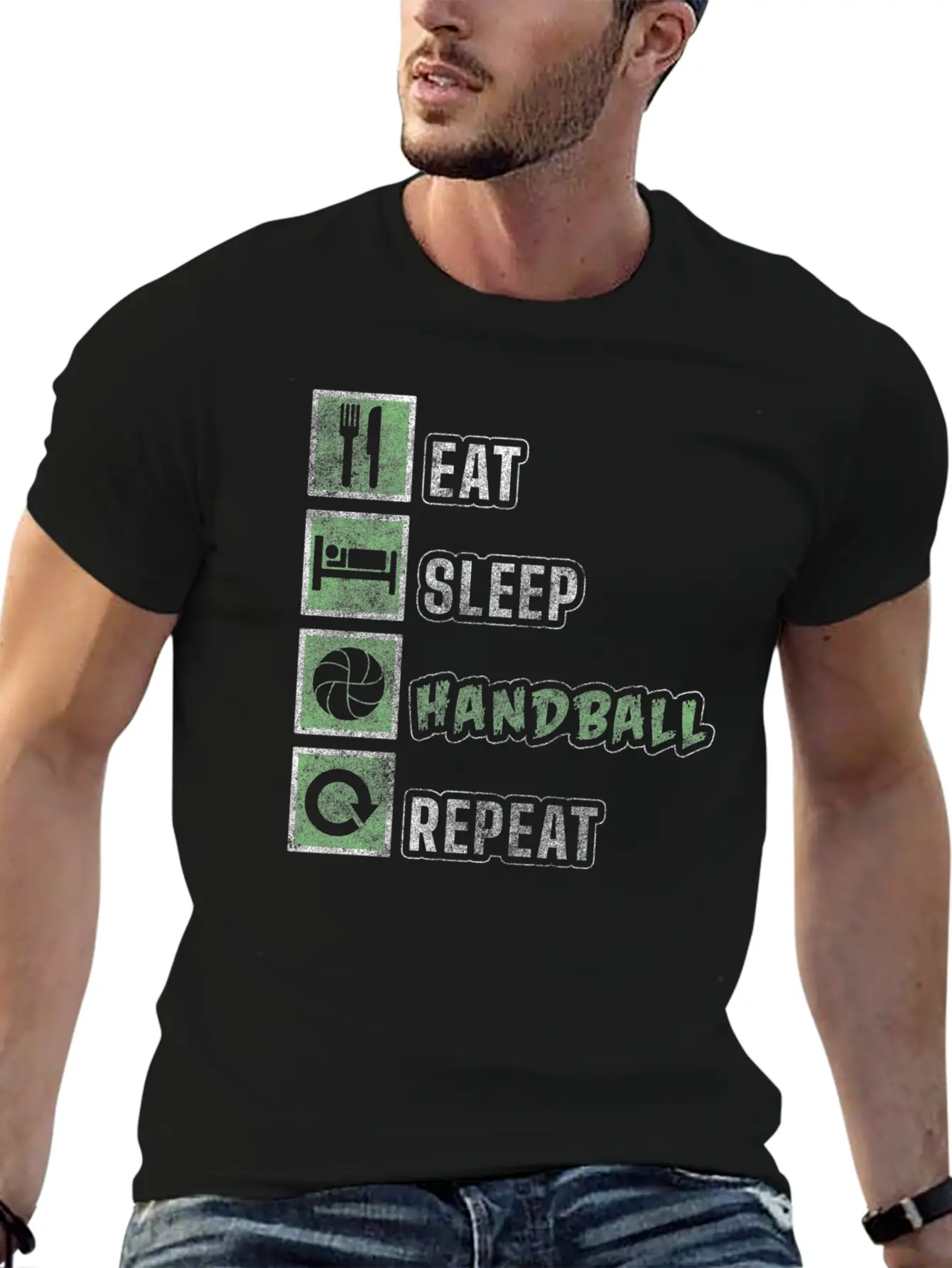 Sport Player Goal Beach Handball Stylish Everyday T-Shirt – Unisex Basic Cotton Tee