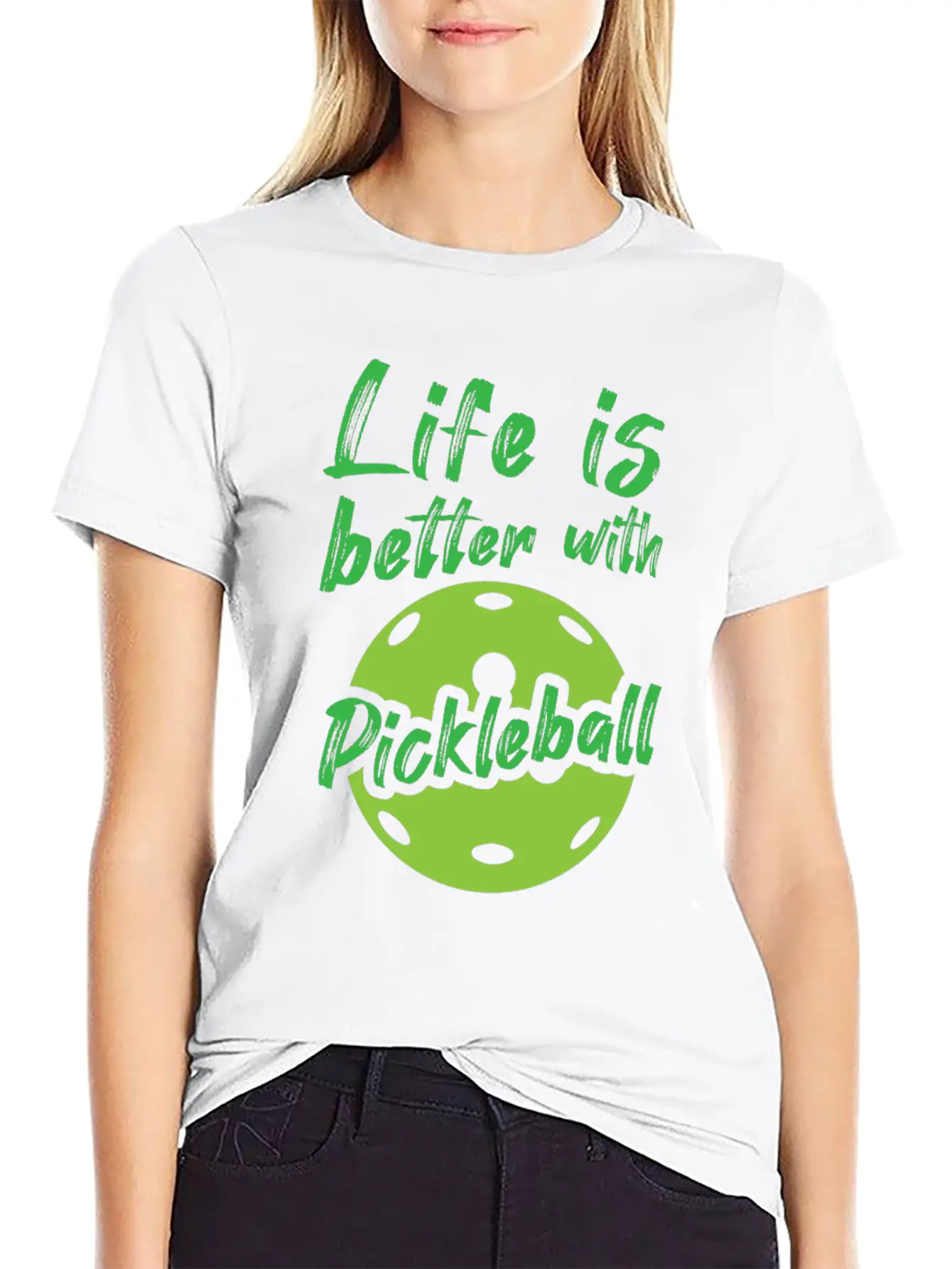 Sports Life With Pickleball Unisex Short Sleeve Soft Cotton T-Shirt – Casual Everyday Wear