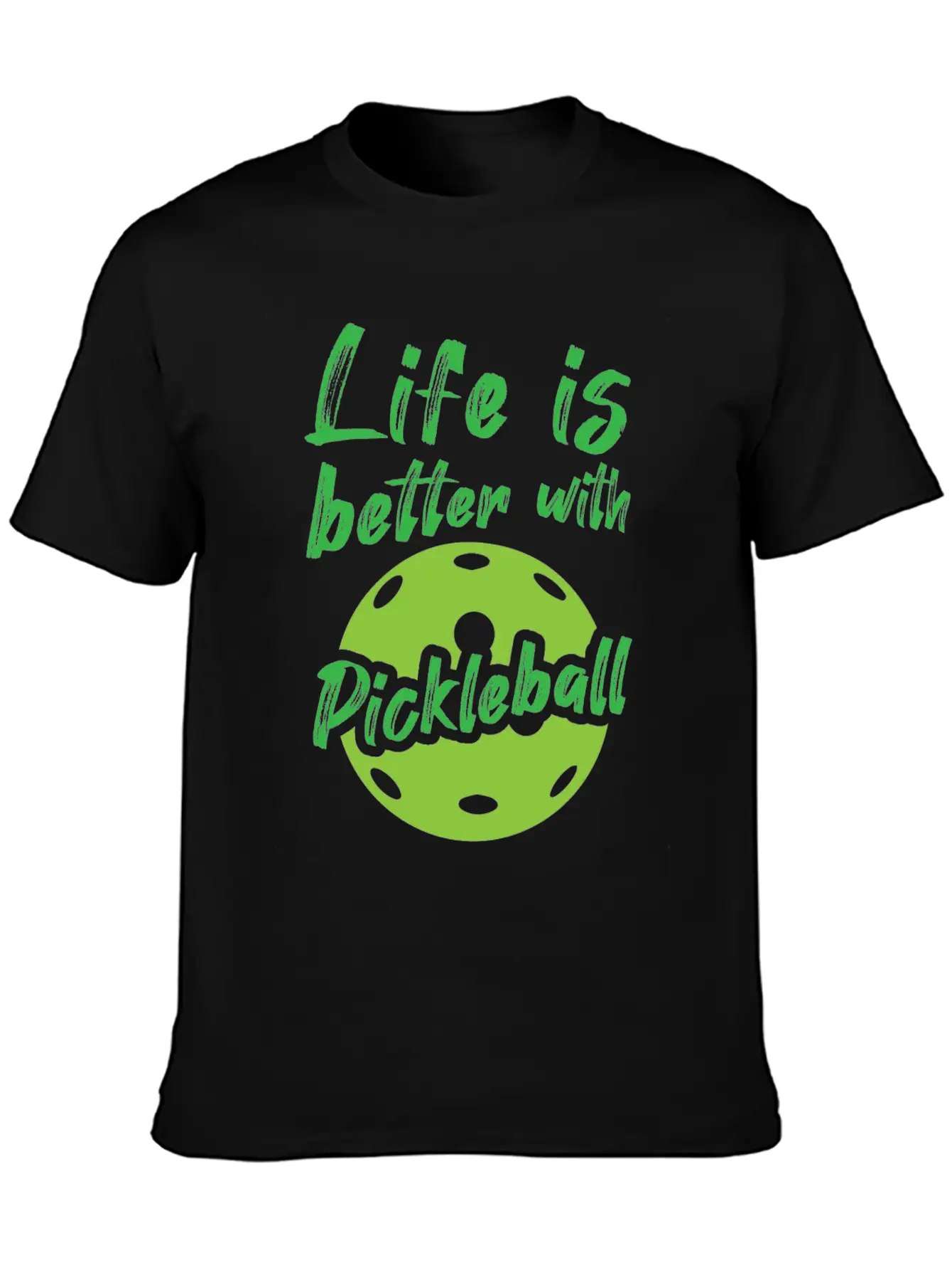 Sports Life With Pickleball Unisex Short Sleeve Soft Cotton T-Shirt – Casual Everyday Wear