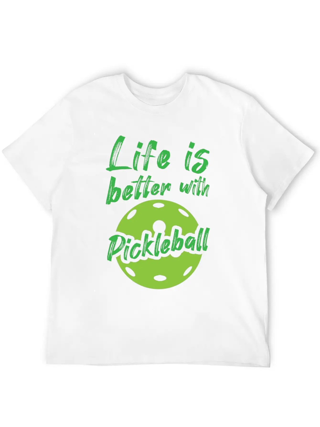 Sports Life With Pickleball Unisex Short Sleeve Soft Cotton T-Shirt – Casual Everyday Wear