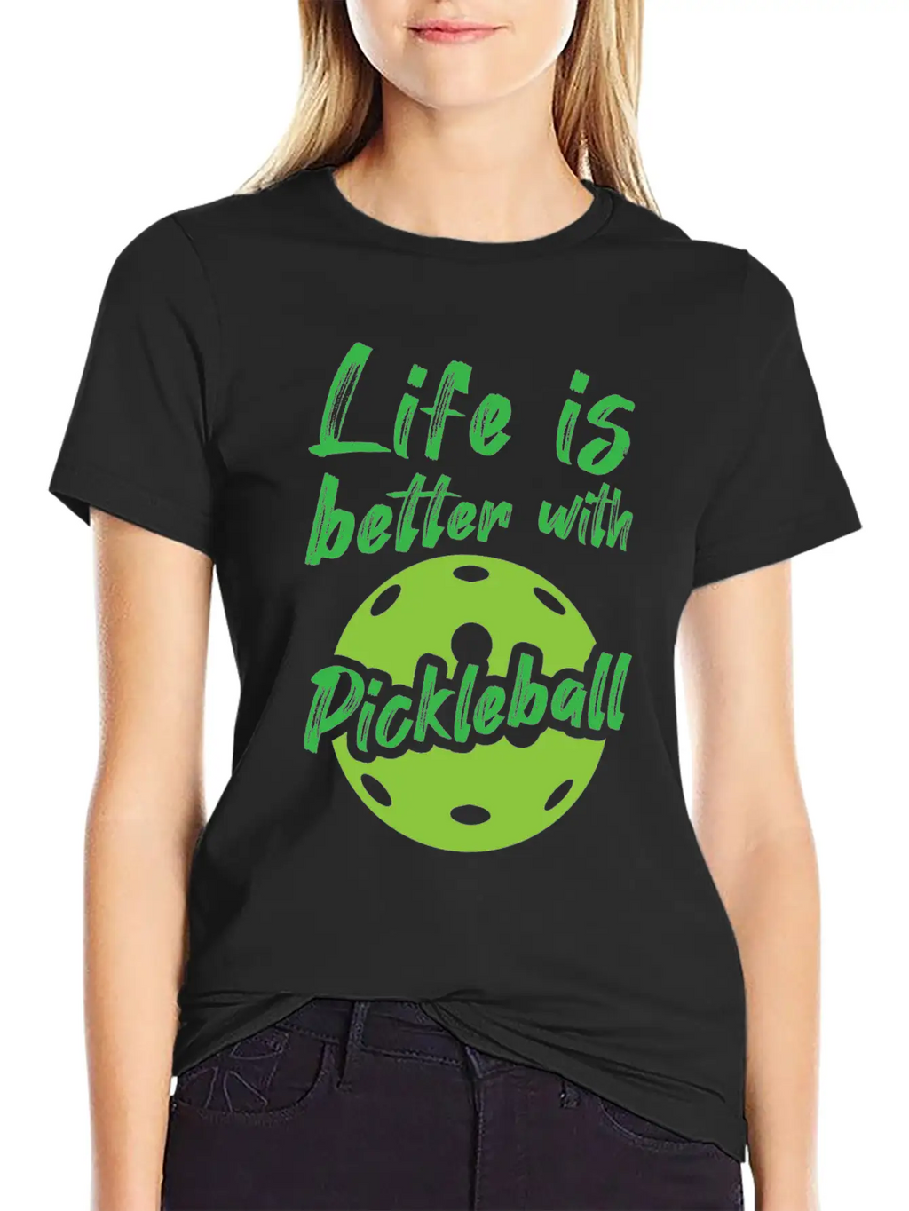 Sports Life With Pickleball Unisex Short Sleeve Soft Cotton T-Shirt – Casual Everyday Wear
