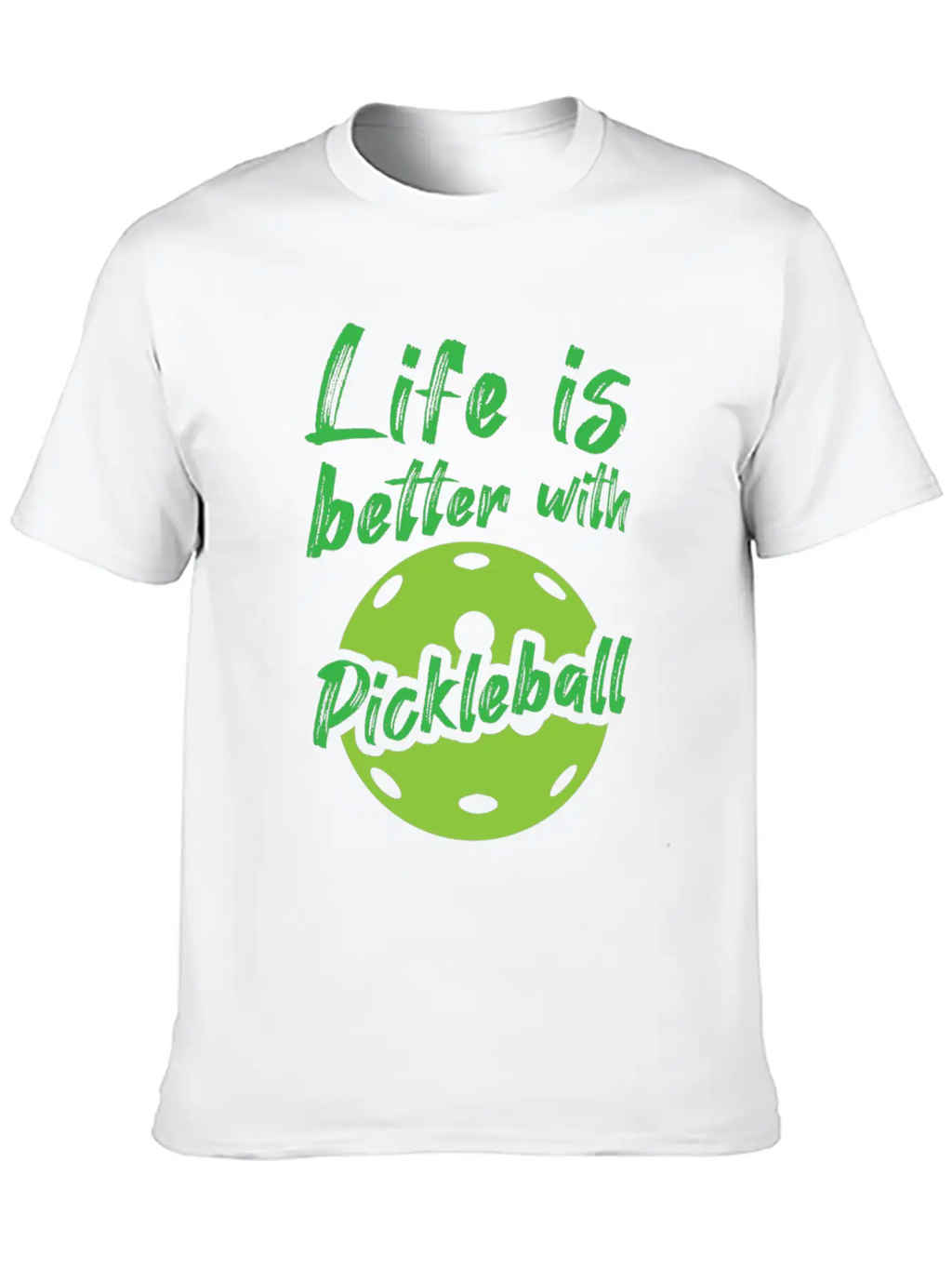 Sports Life With Pickleball Unisex Short Sleeve Soft Cotton T-Shirt – Casual Everyday Wear