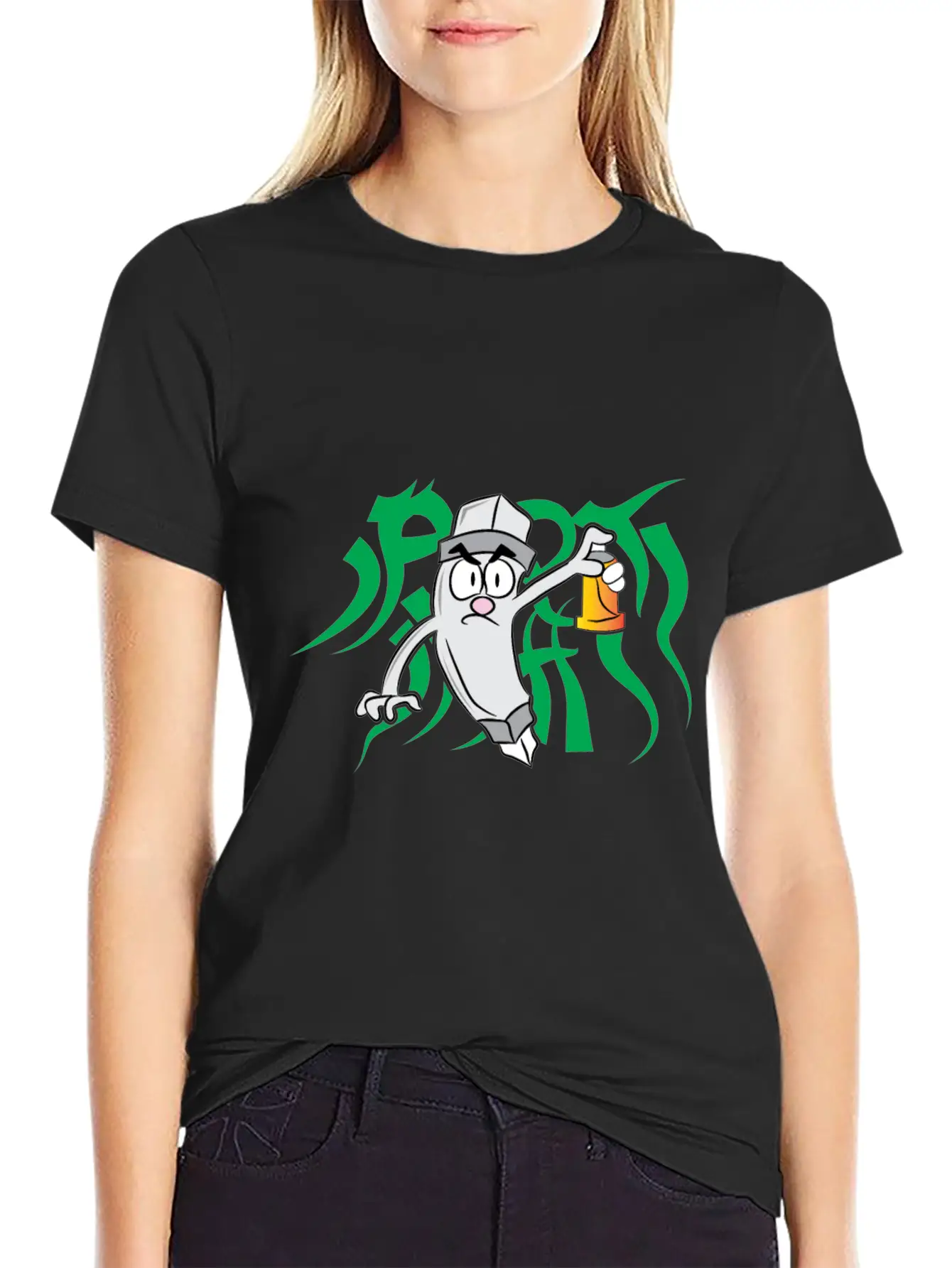 Spray Paint Tribal Essential Cotton Tee For Daily Outfits – Unisex Style