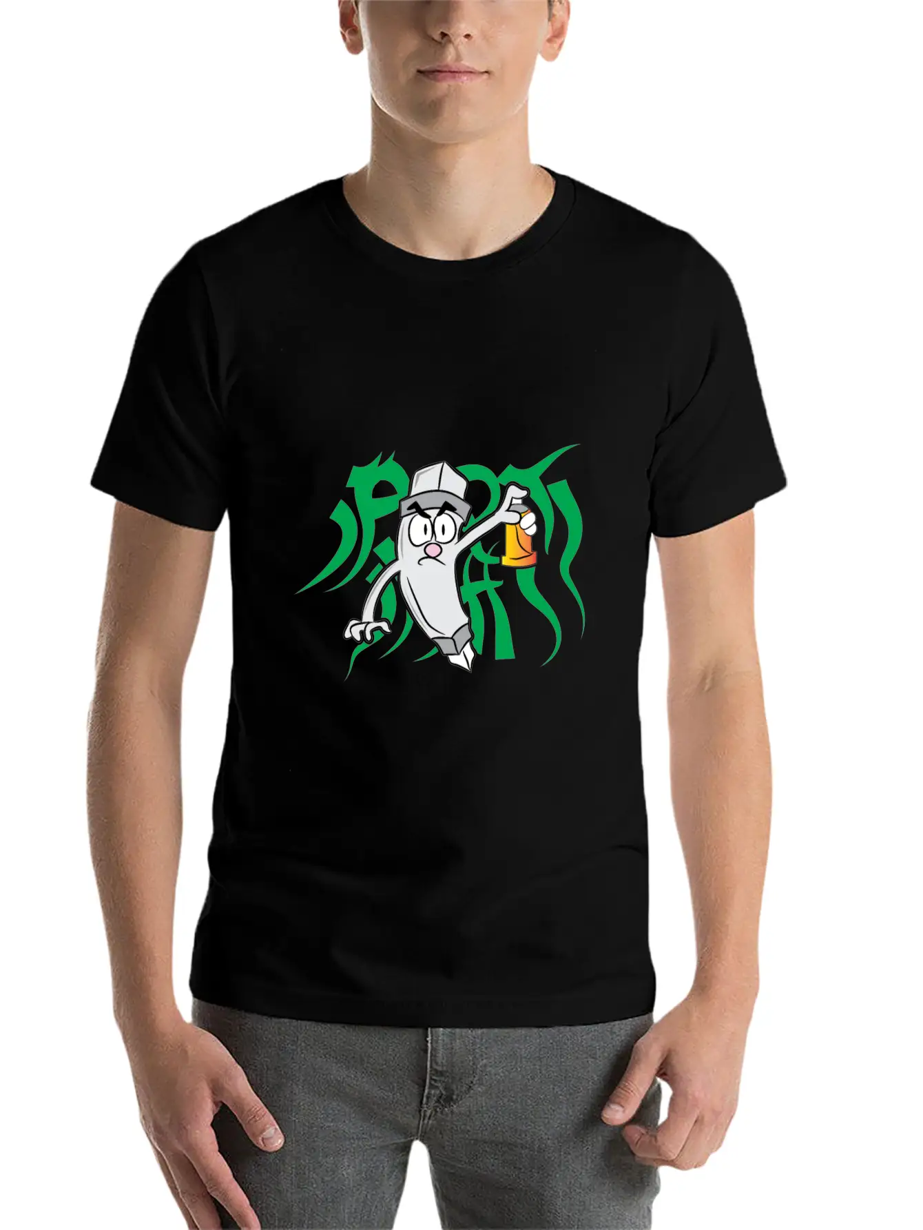 Spray Paint Tribal Essential Cotton Tee For Daily Outfits – Unisex Style