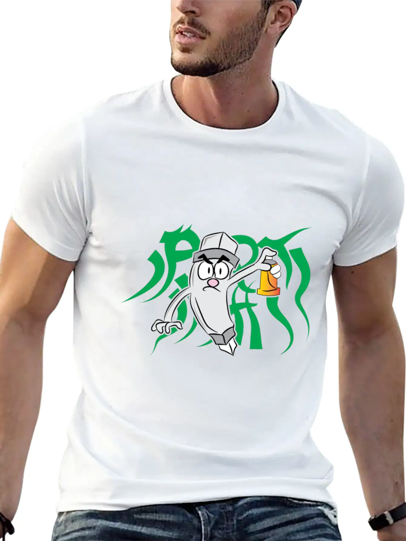 Spray Paint Tribal Essential Cotton Tee For Daily Outfits – Unisex Style