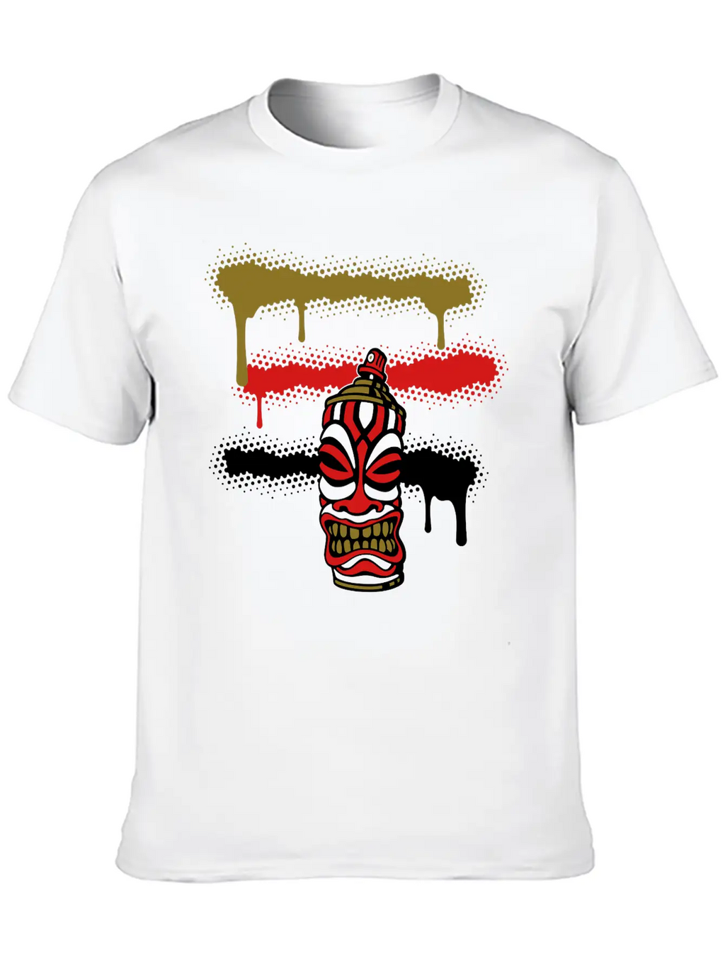 SPRAY STRIPES TIKI (C3P US) Essential Cotton Tee For Daily Outfits – Unisex Style