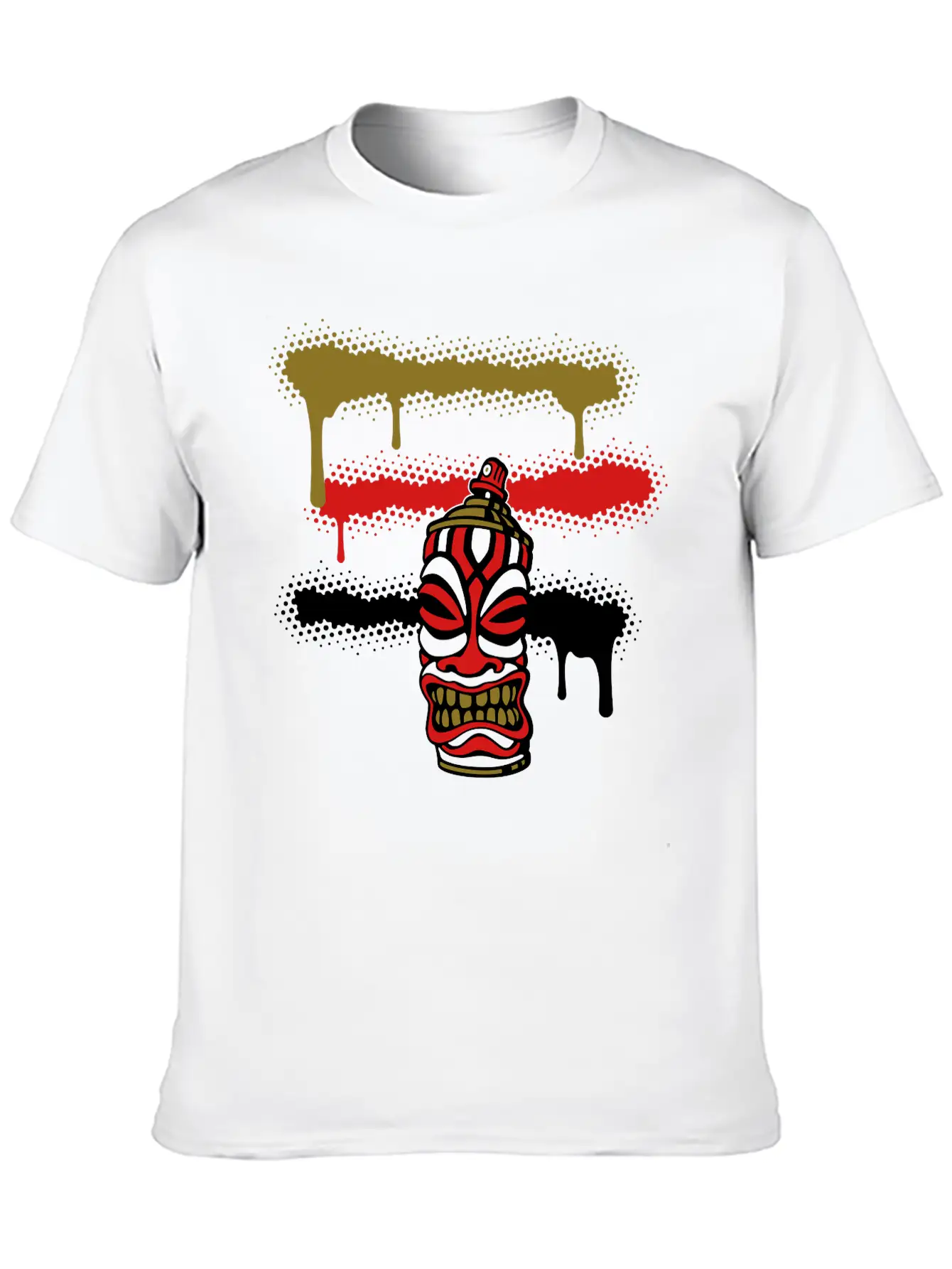 SPRAY STRIPES TIKI (C3P US) Essential Cotton Tee For Daily Outfits – Unisex Style
