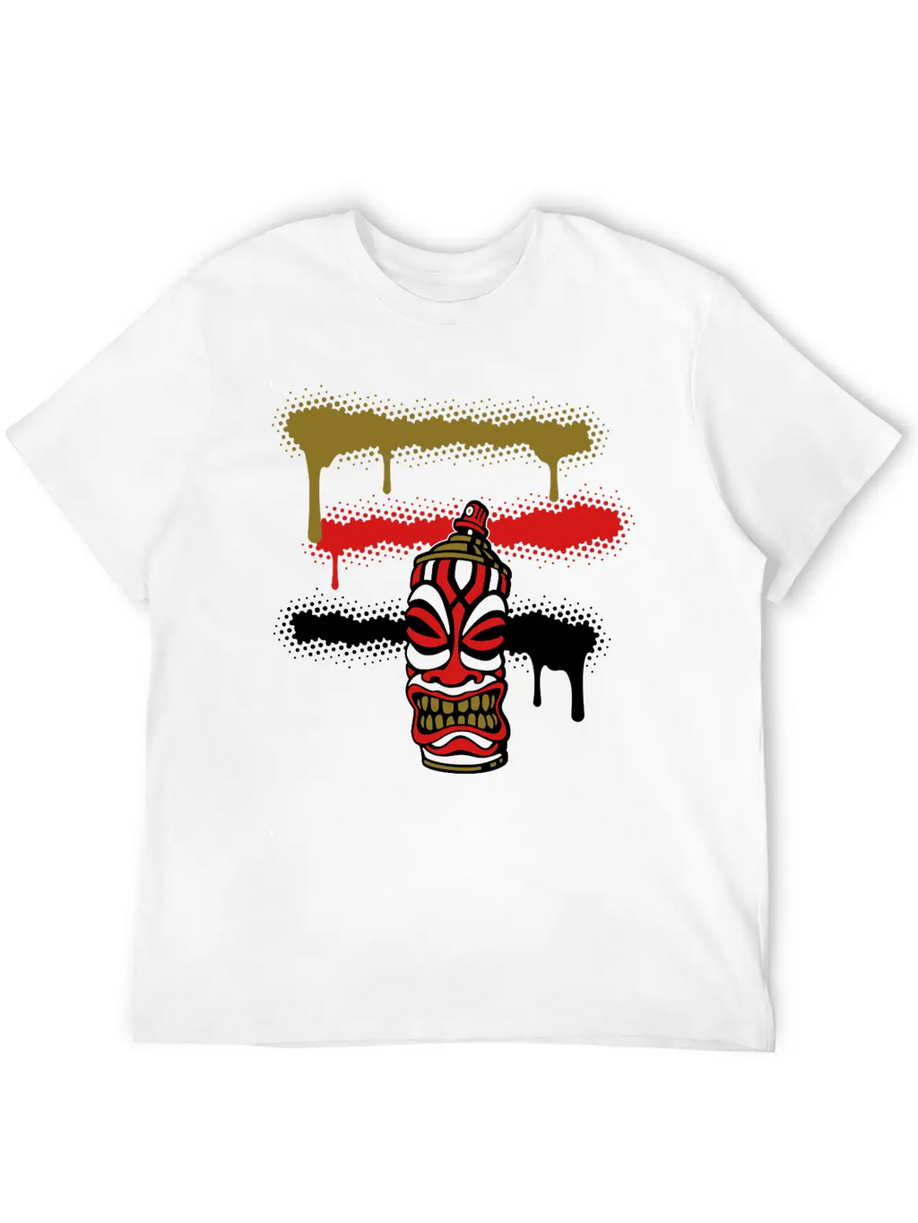 SPRAY STRIPES TIKI (C3P US) Essential Cotton Tee For Daily Outfits – Unisex Style