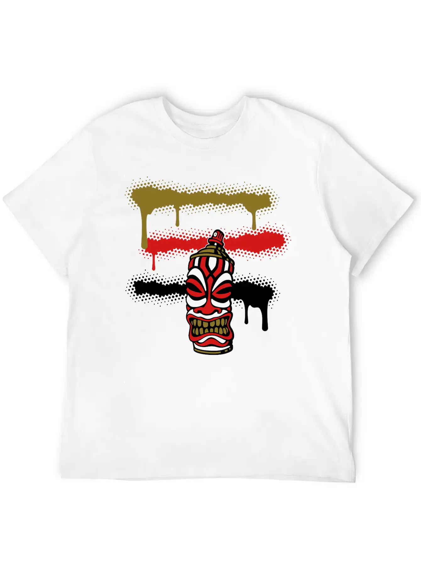 SPRAY STRIPES TIKI (C3P US) Essential Cotton Tee For Daily Outfits – Unisex Style