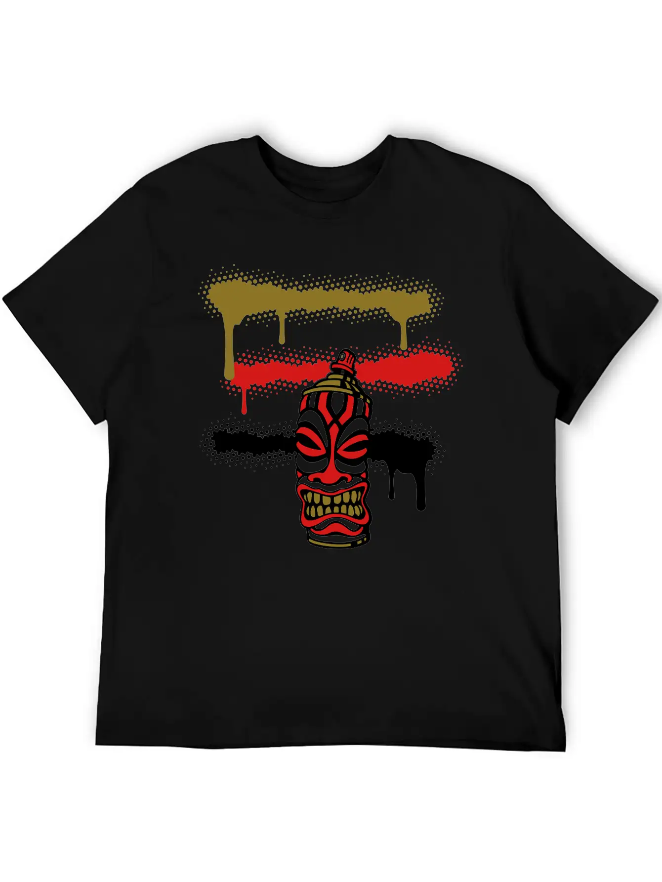SPRAY STRIPES TIKI (C3P US) Essential Cotton Tee For Daily Outfits – Unisex Style