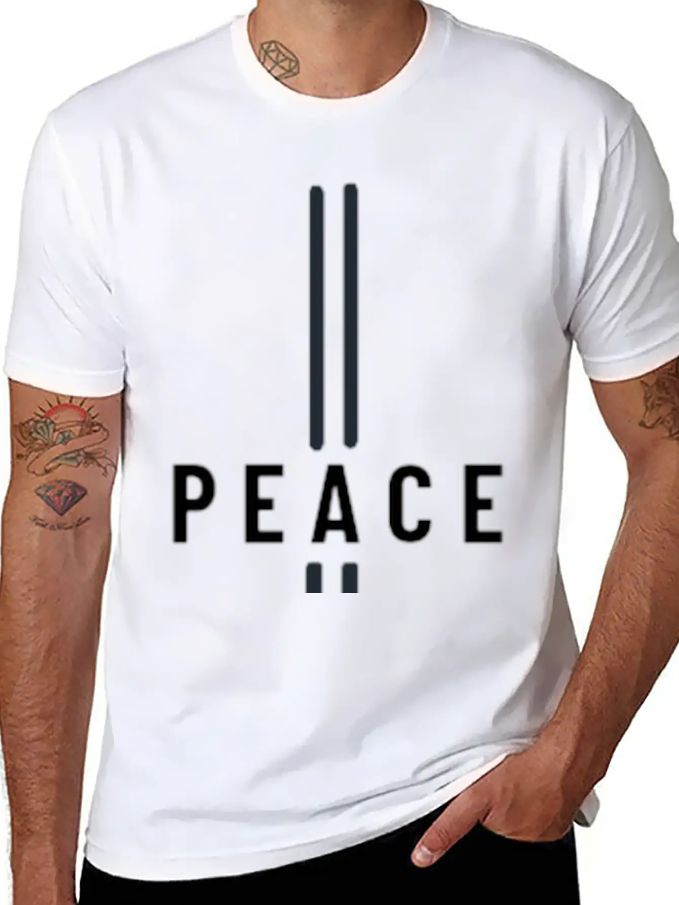 Spread Peace With Our Signature 'Peace' Design Stylish Everyday T-Shirt – Unisex Basic Cotton Tee