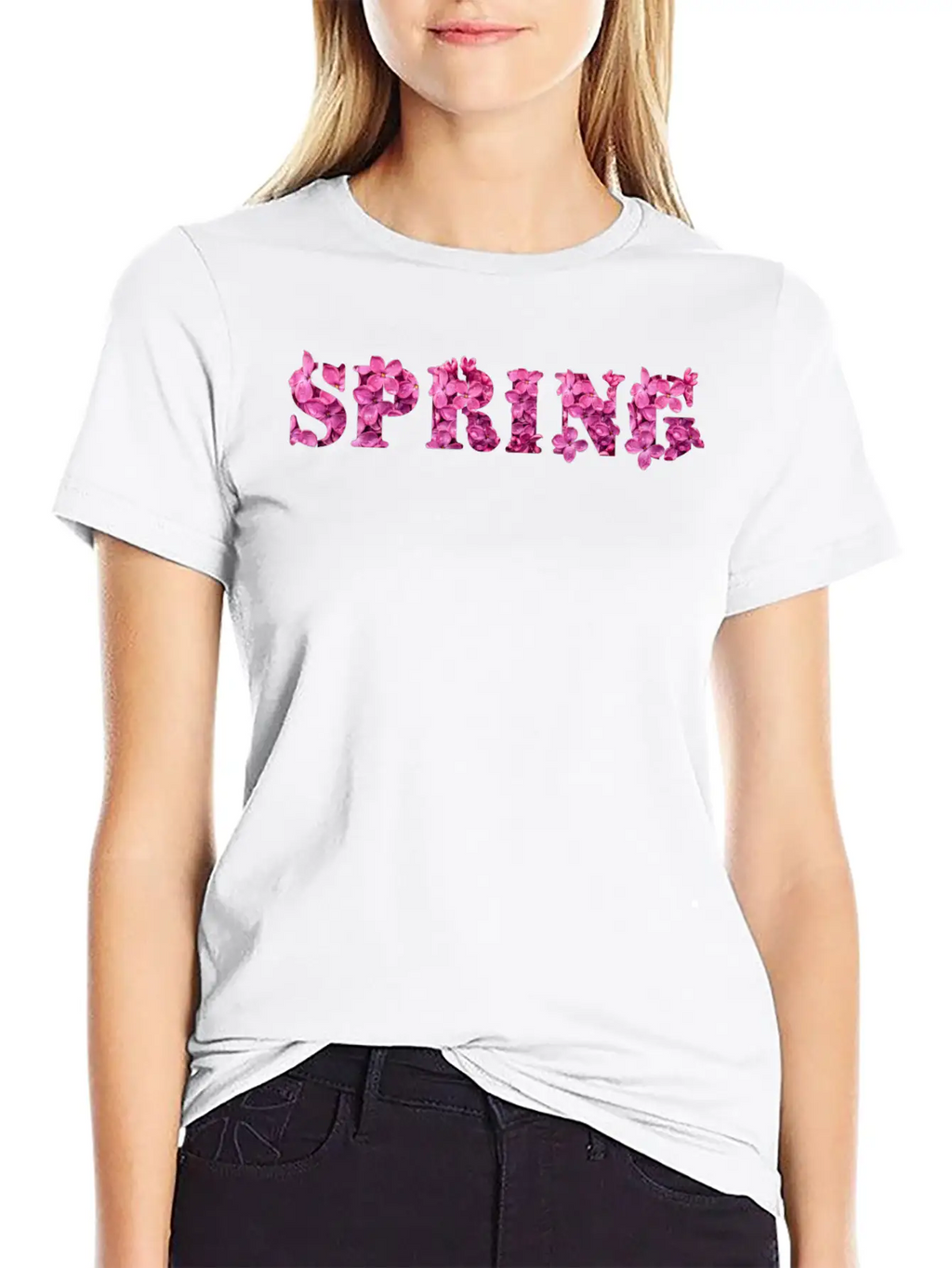 Spring Flower Purple Lilac Spring Typography Classic Fit Graphic Tee For Daily Comfort – Unisex Cotton Shirt