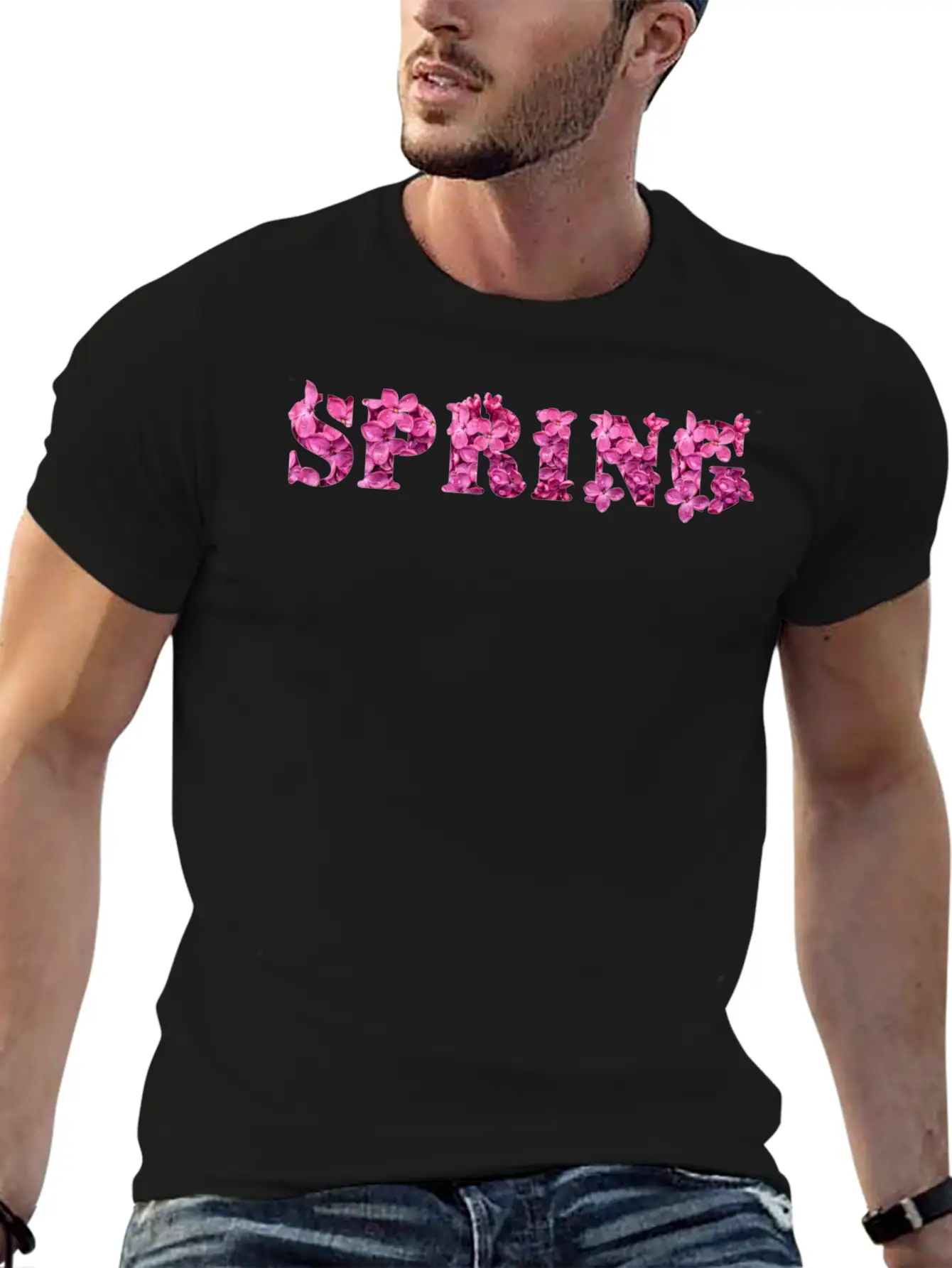 Spring Flower Purple Lilac Spring Typography Classic Fit Graphic Tee For Daily Comfort – Unisex Cotton Shirt