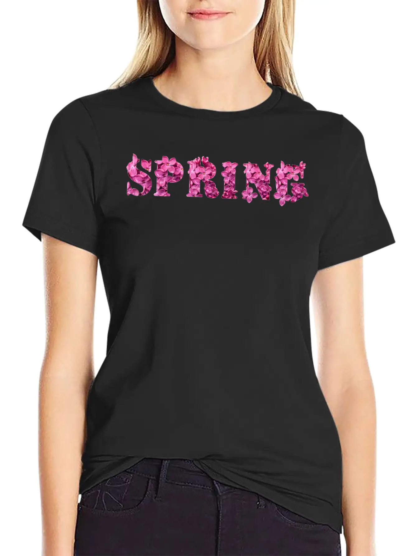 Spring Flower Purple Lilac Spring Typography Classic Fit Graphic Tee For Daily Comfort – Unisex Cotton Shirt