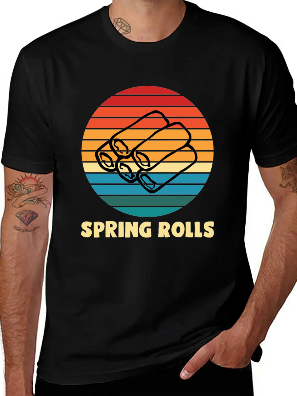Spring Rolls Breathable Soft Cotton T-Shirt – Timeless Casual Look
