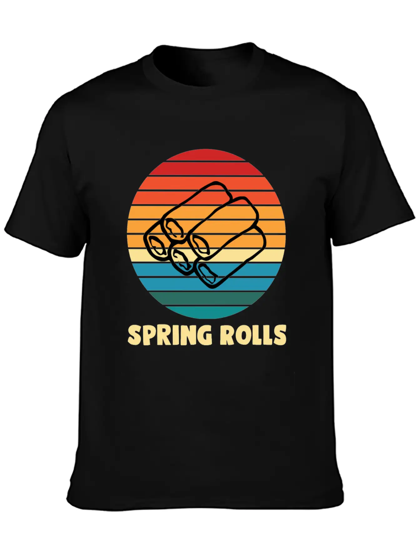 Spring Rolls Breathable Soft Cotton T-Shirt – Timeless Casual Look