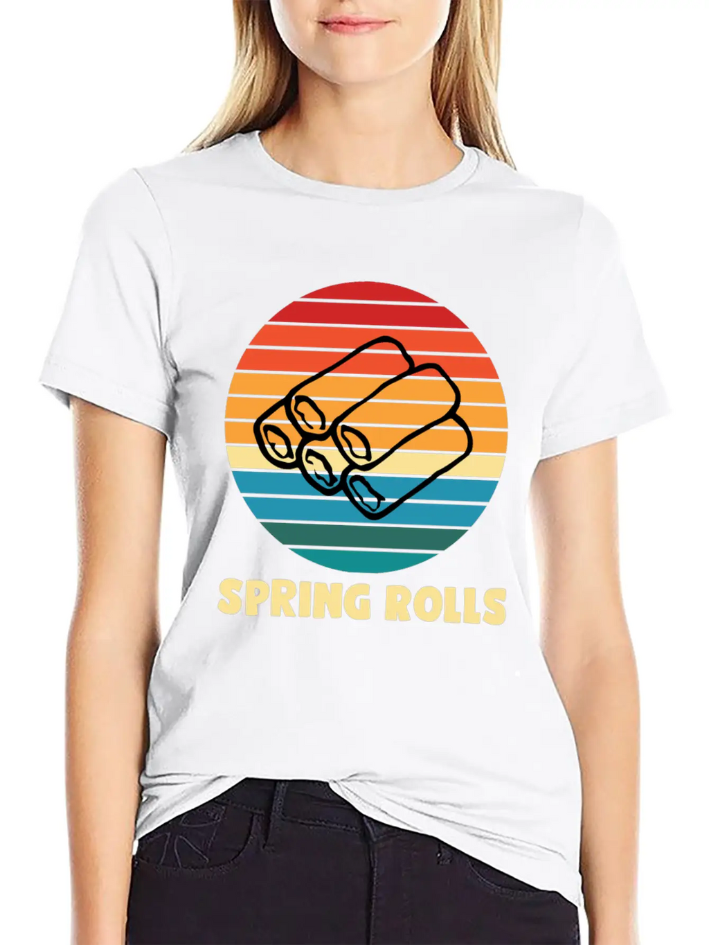 Spring Rolls Breathable Soft Cotton T-Shirt – Timeless Casual Look