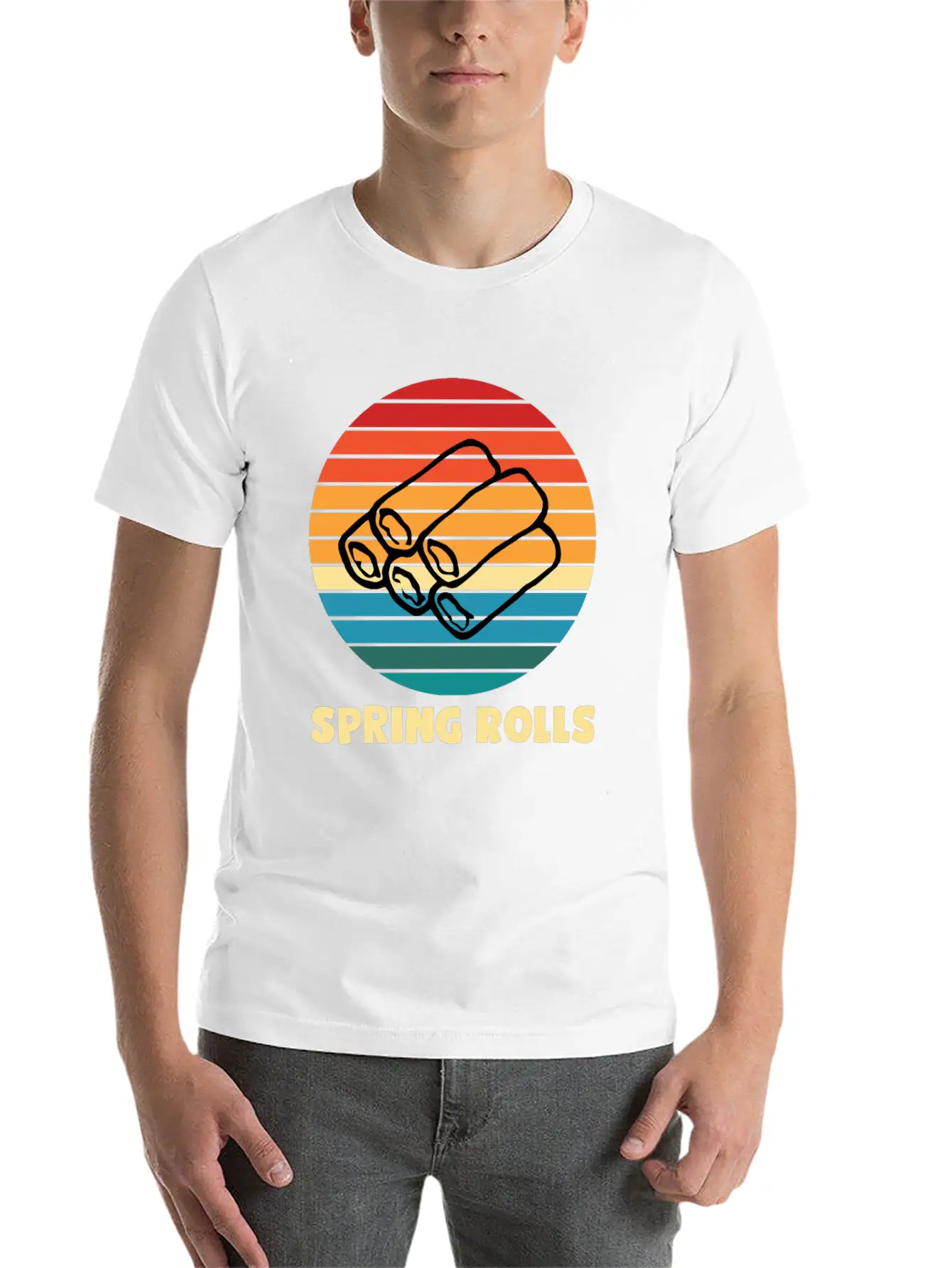 Spring Rolls Breathable Soft Cotton T-Shirt – Timeless Casual Look