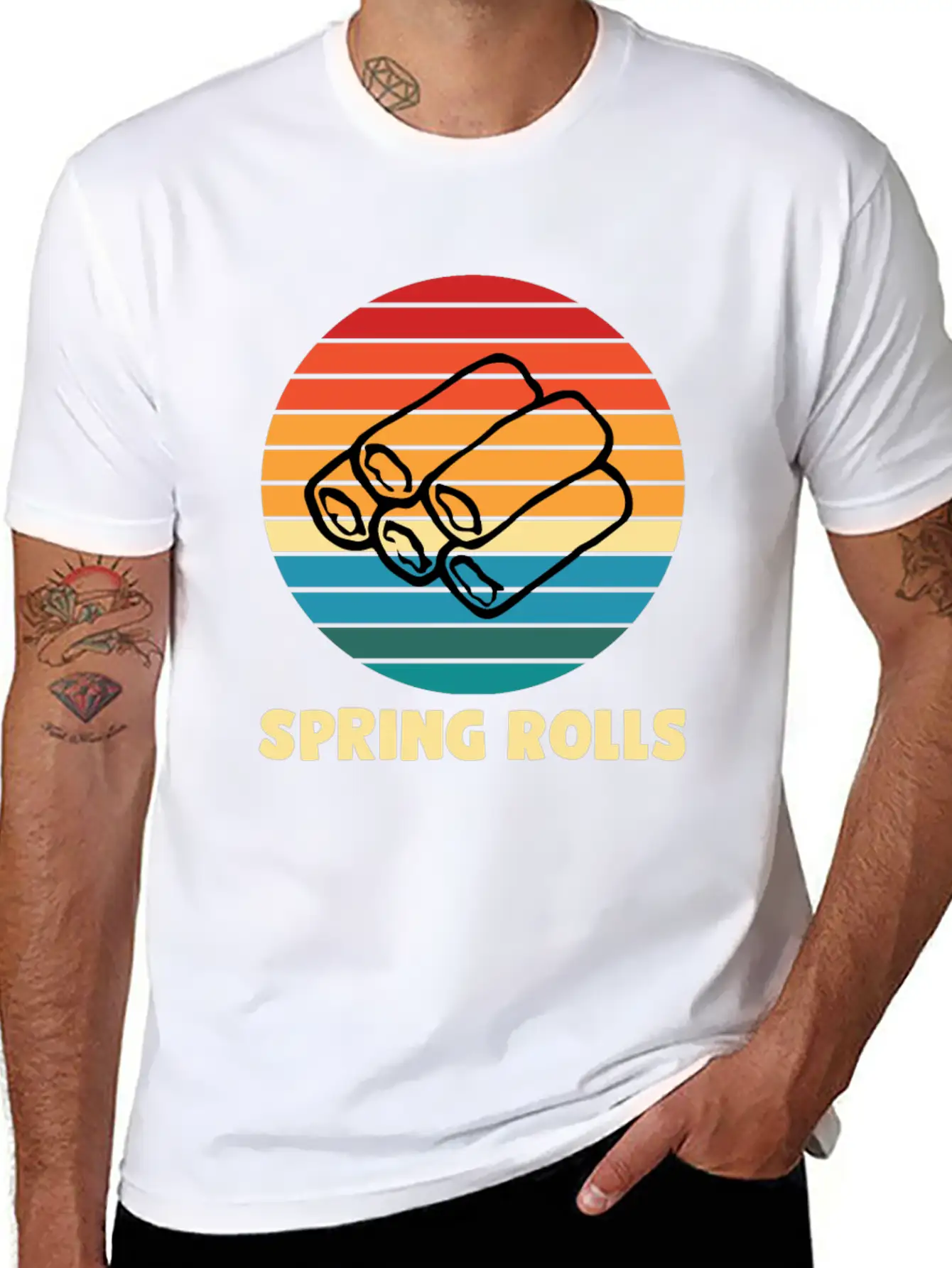 Spring Rolls Breathable Soft Cotton T-Shirt – Timeless Casual Look