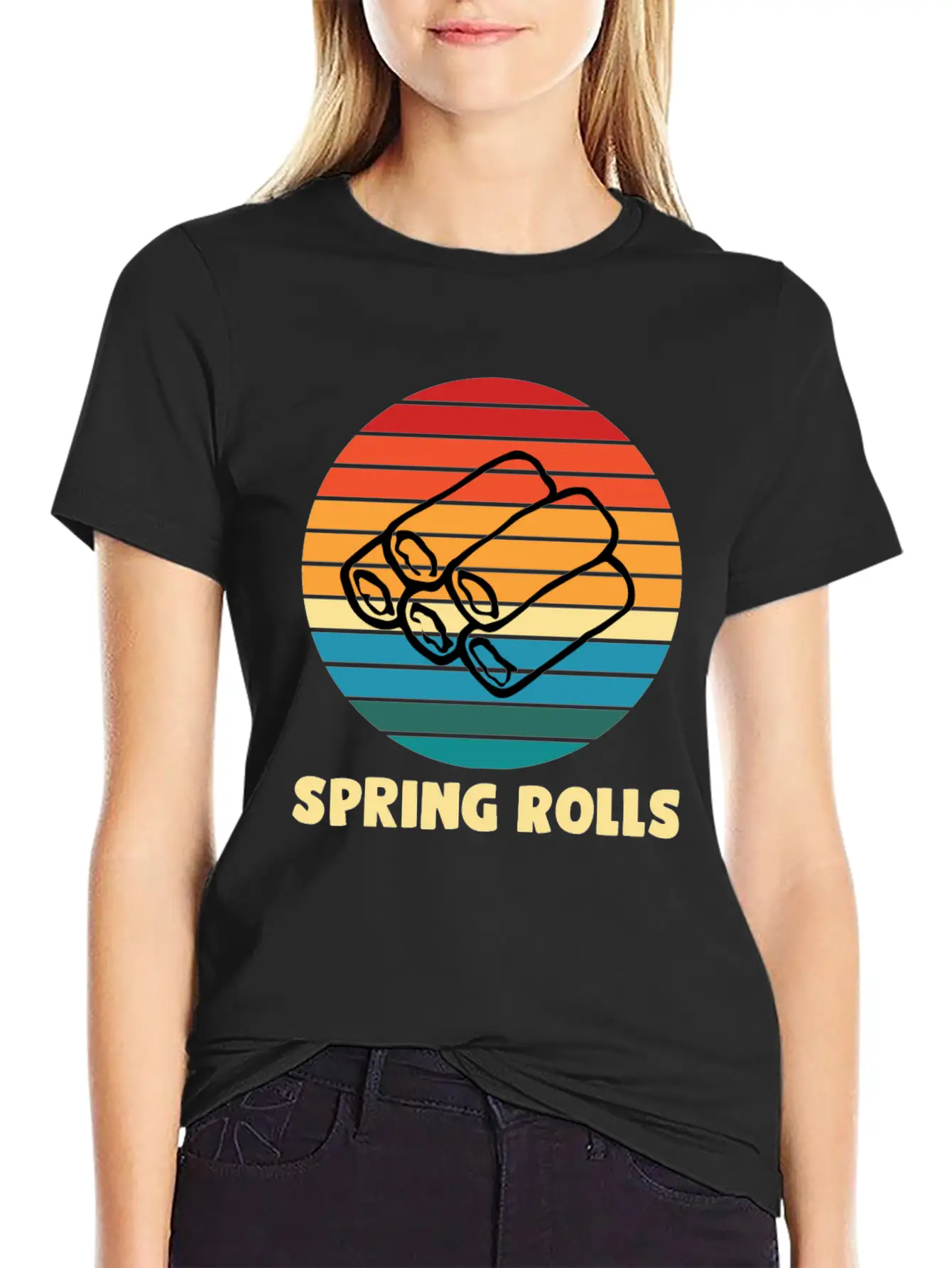 Spring Rolls Breathable Soft Cotton T-Shirt – Timeless Casual Look