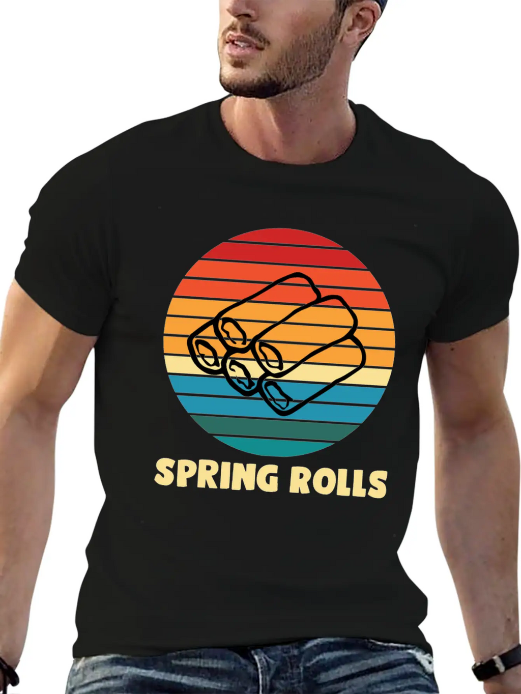 Spring Rolls Breathable Soft Cotton T-Shirt – Timeless Casual Look
