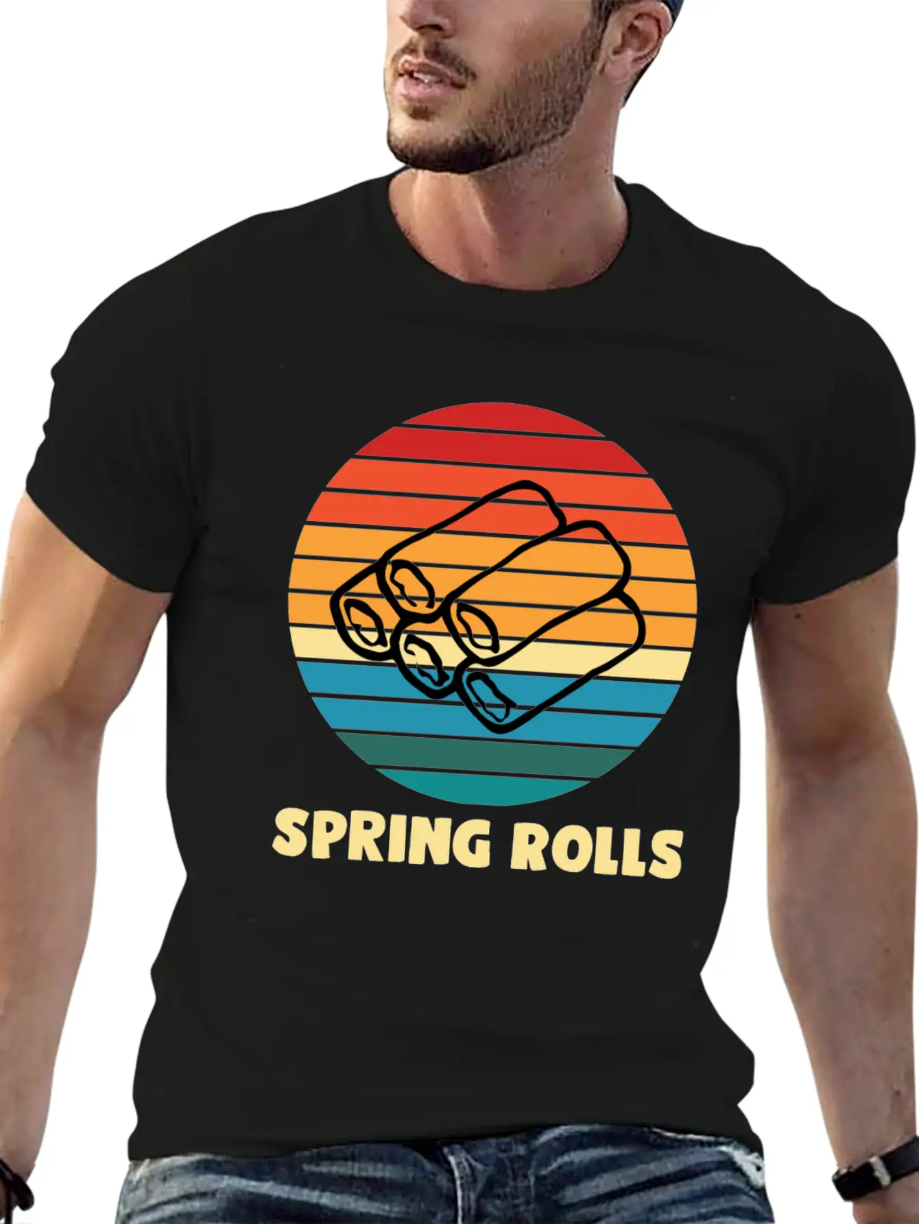 Spring Rolls Breathable Soft Cotton T-Shirt – Timeless Casual Look