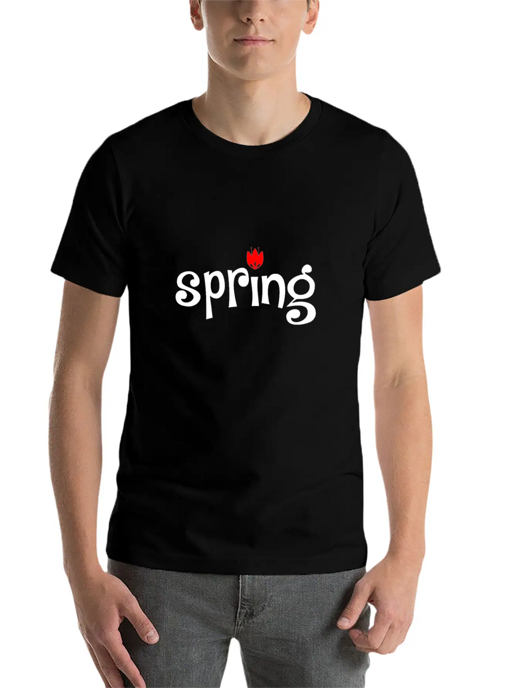 Spring Tulip Unisex Casual T-Shirt – Clean Design For Daily Comfort