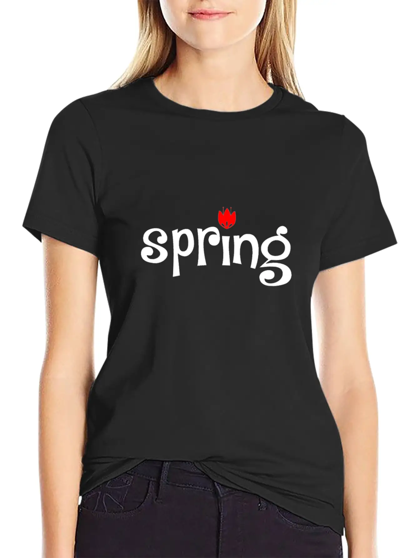 Spring Tulip Unisex Casual T-Shirt – Clean Design For Daily Comfort