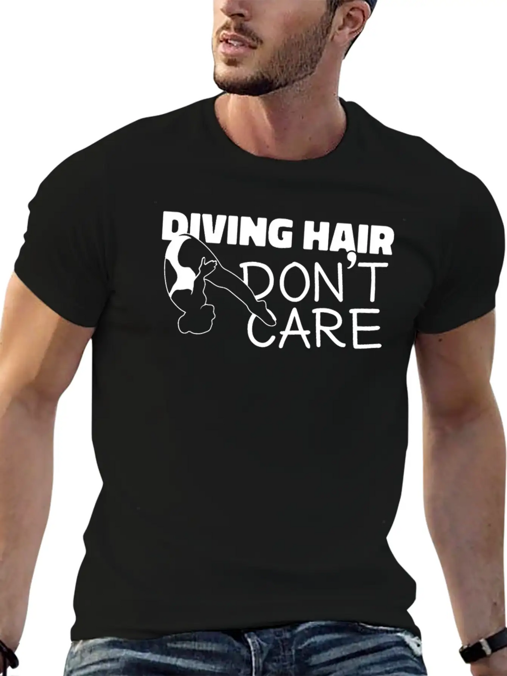 Springboard Diving Girl Diving Hair Dont Care Breathable Soft Cotton T-Shirt – Timeless Casual Look
