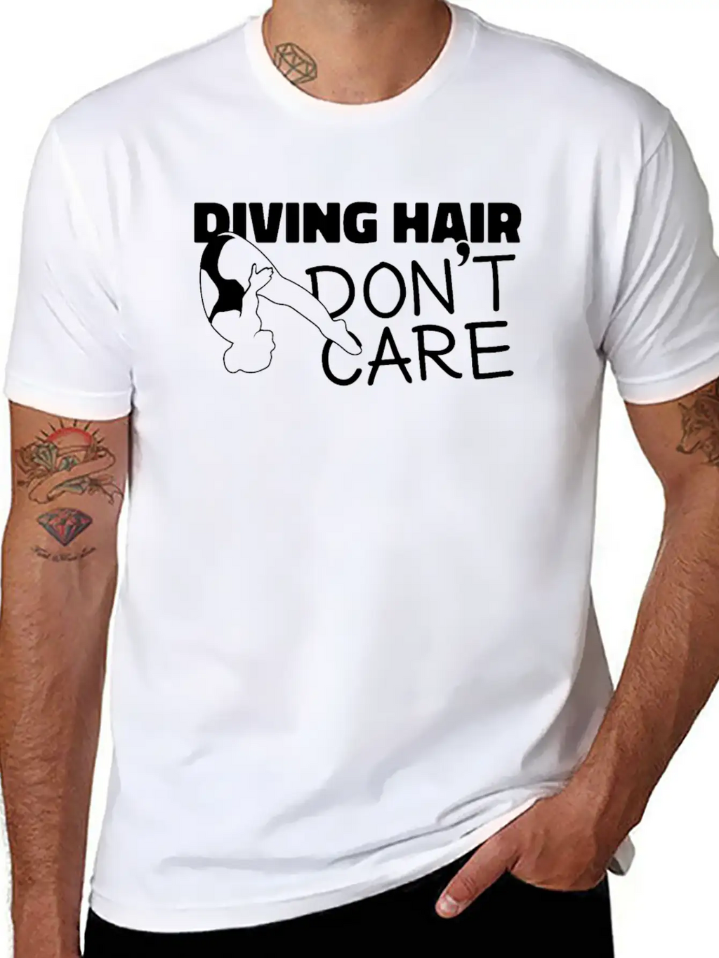 Springboard Diving Girl Diving Hair Dont Care Breathable Soft Cotton T-Shirt – Timeless Casual Look