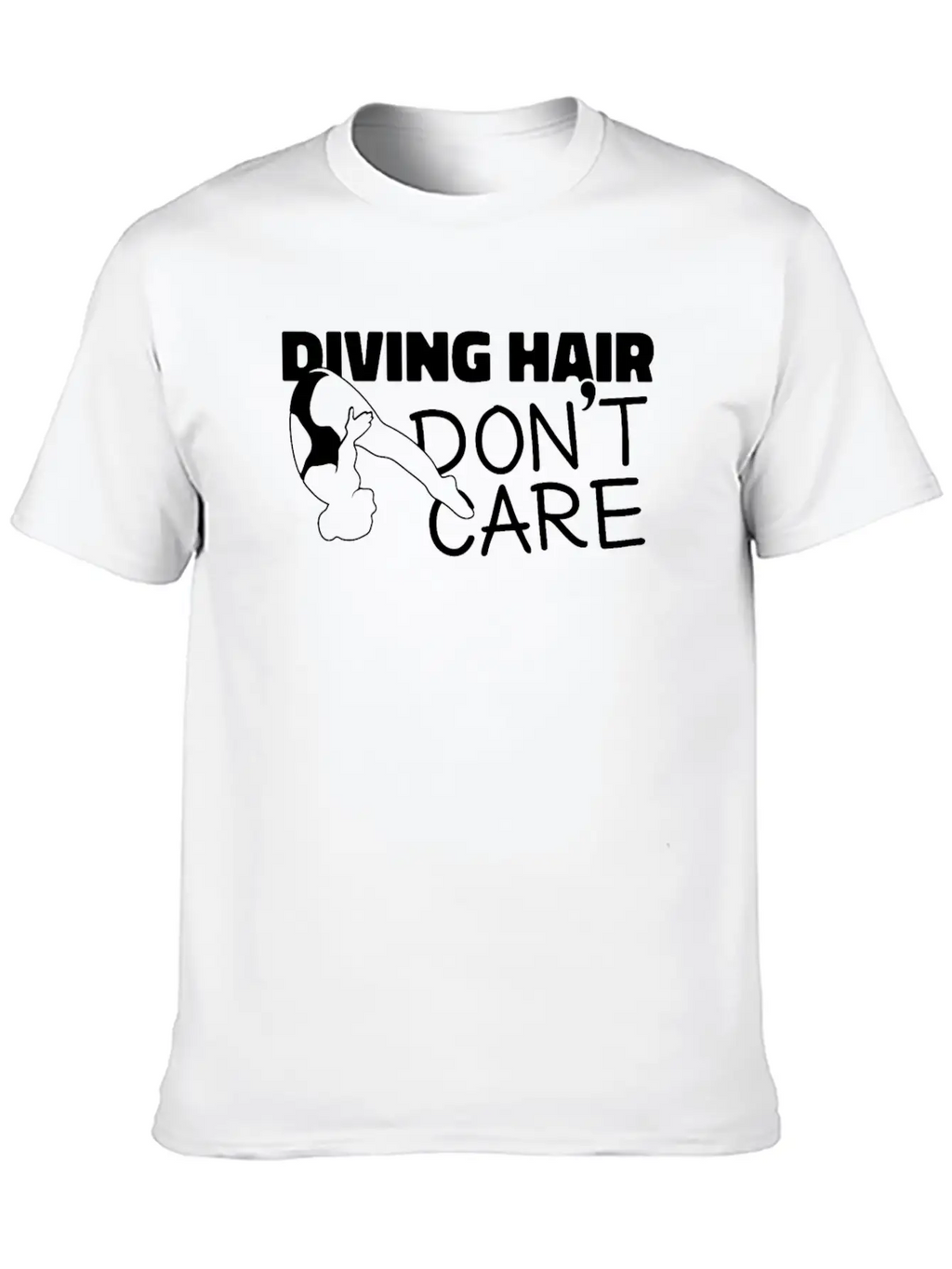 Springboard Diving Girl Diving Hair Dont Care Breathable Soft Cotton T-Shirt – Timeless Casual Look