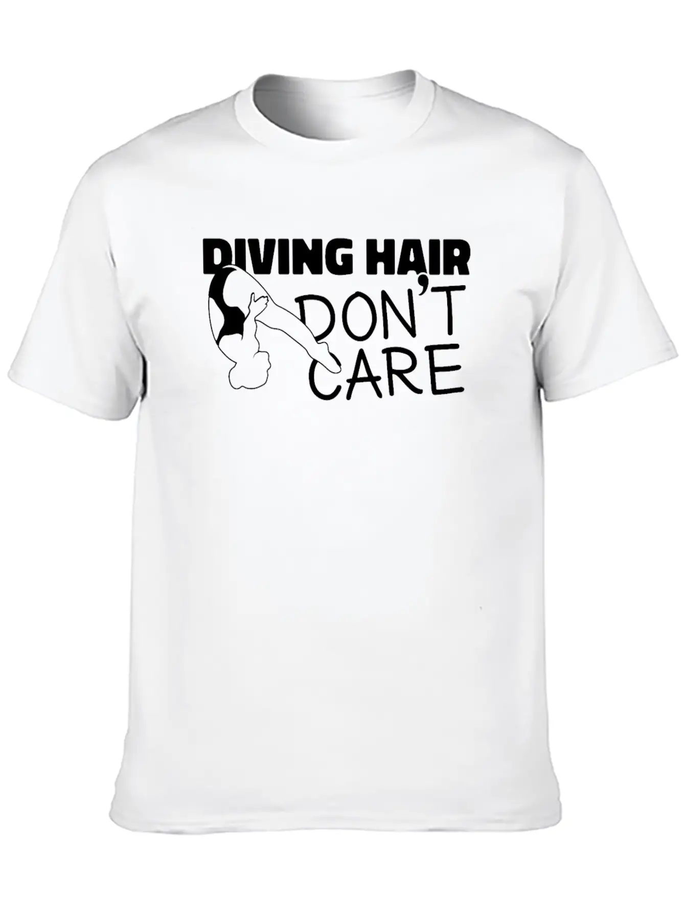 Springboard Diving Girl Diving Hair Dont Care Breathable Soft Cotton T-Shirt – Timeless Casual Look