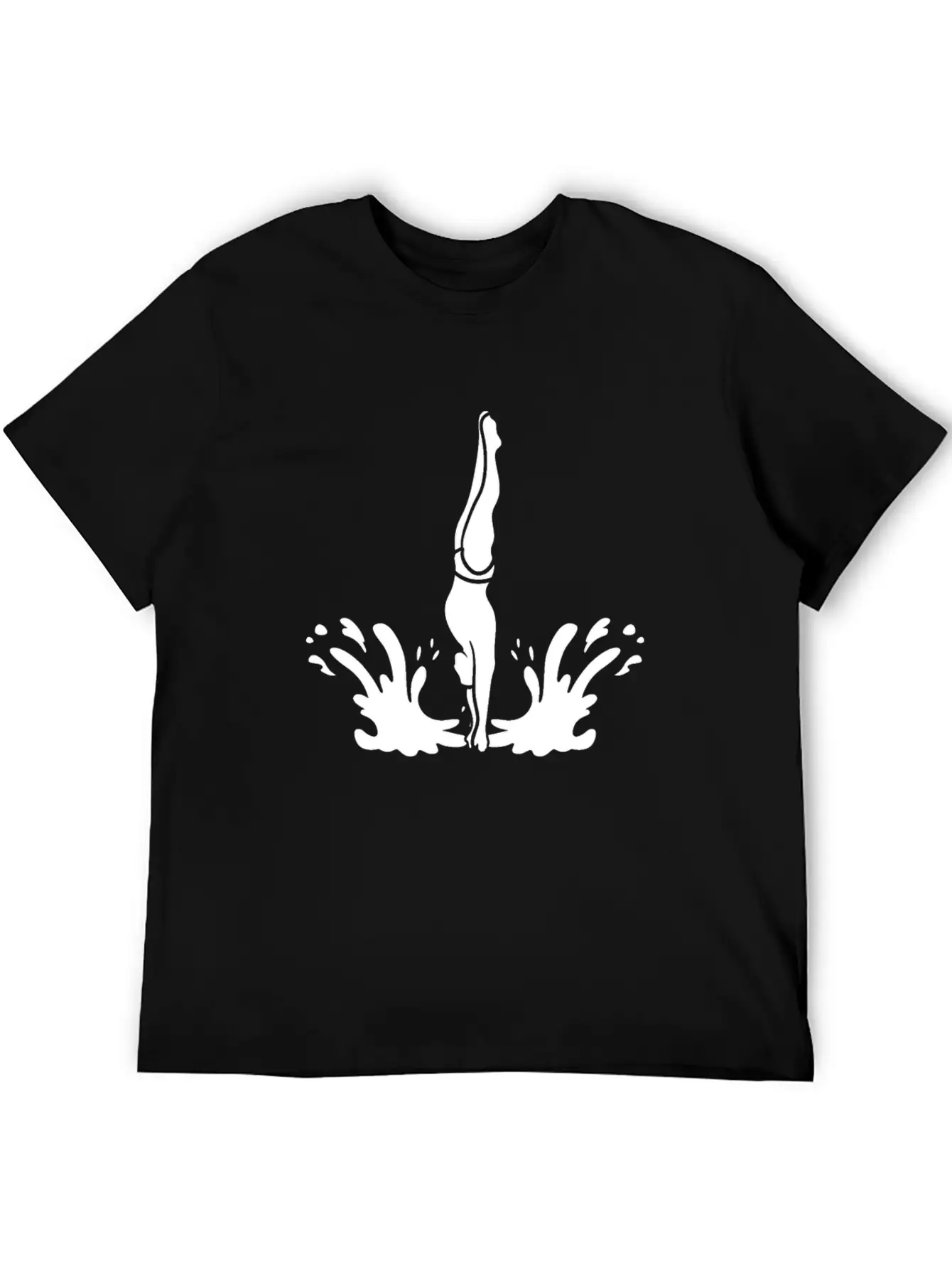 Springboard Diving Splash Essential Cotton Tee For Daily Outfits – Unisex Style