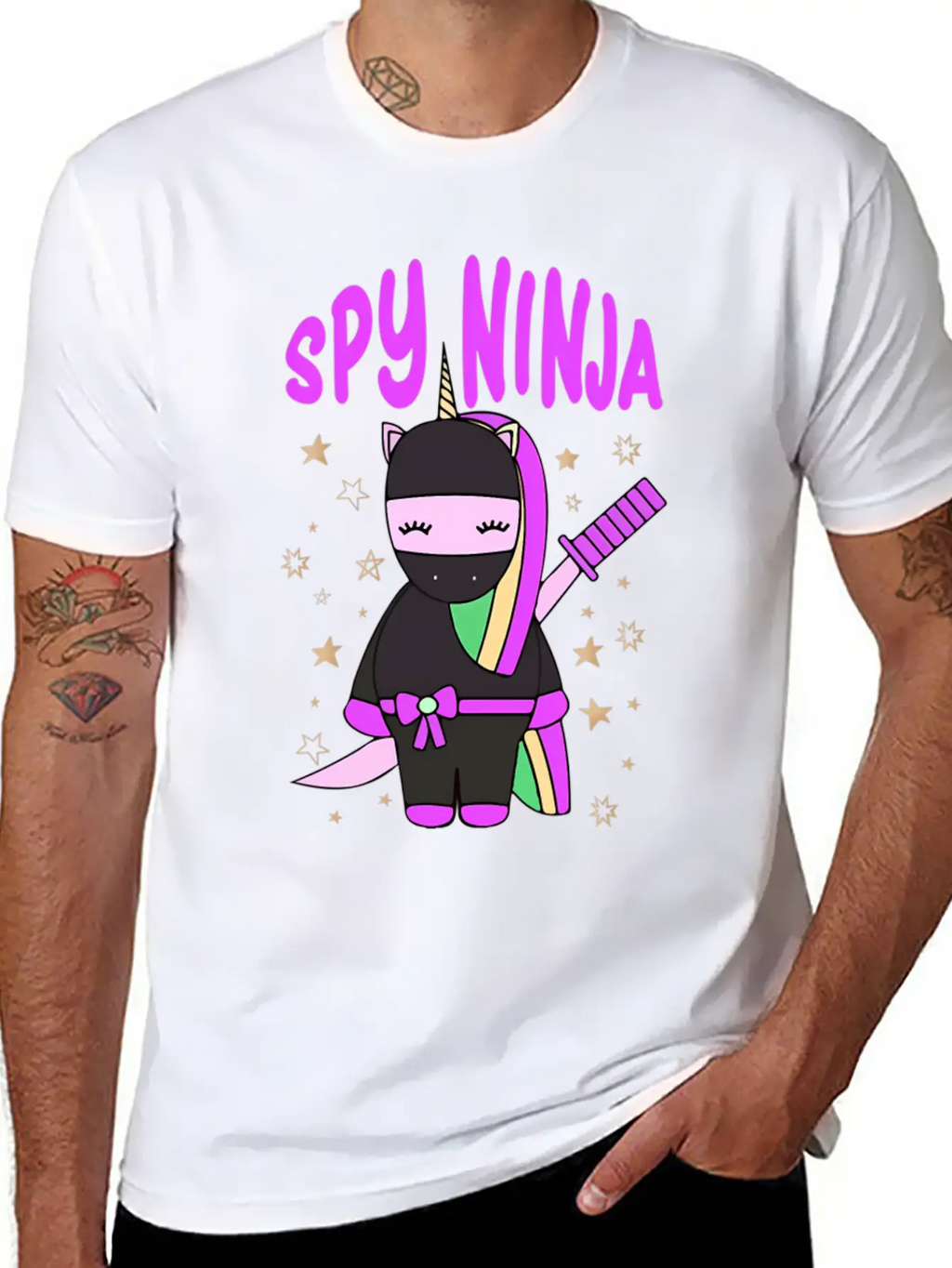 Spy-Gaming Ninjas Game Uorn Ninja Casual Graphic T-Shirt – Simple And Comfortable Daily Wear
