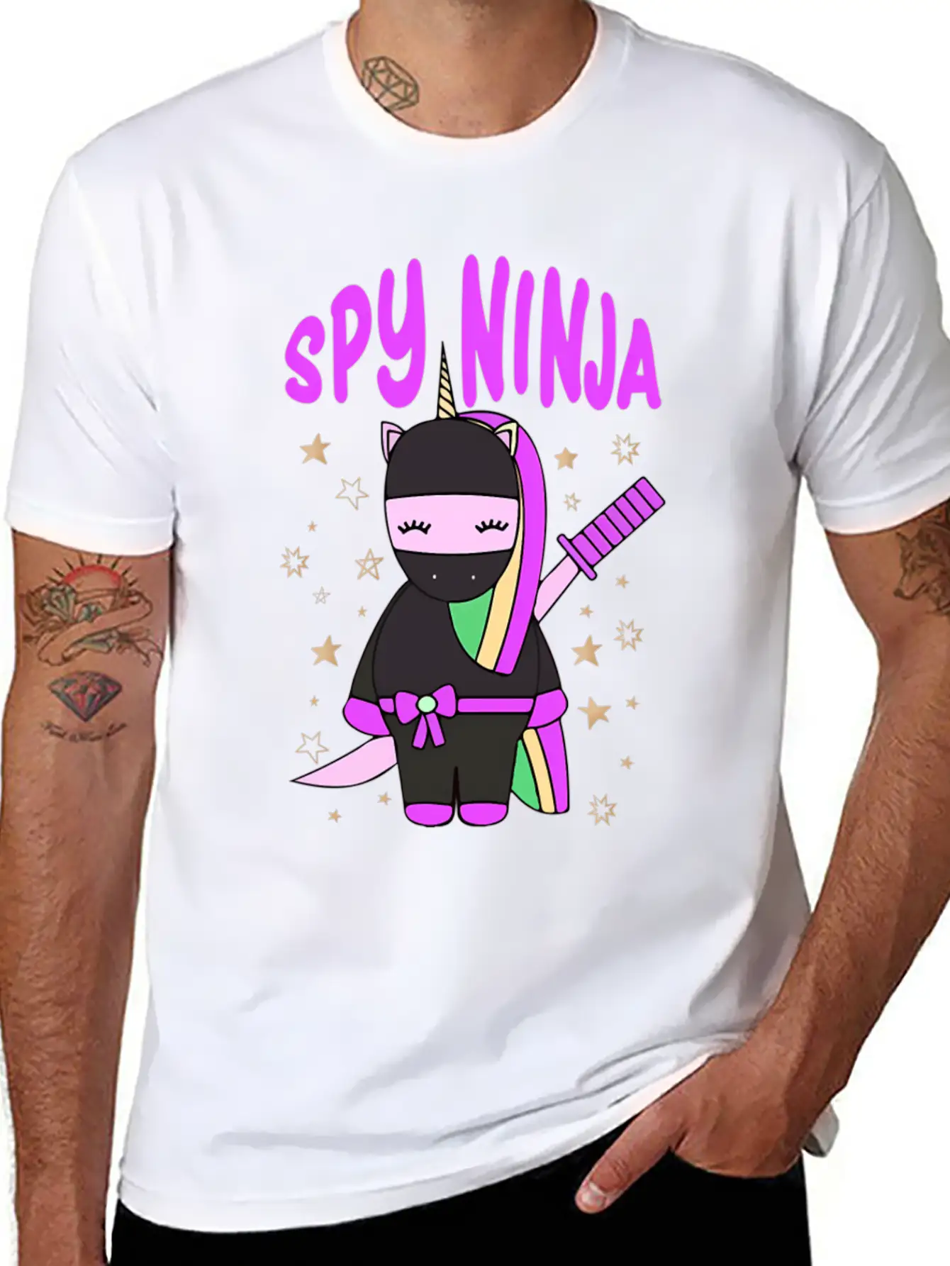 Spy-Gaming Ninjas Game Uorn Ninja Casual Graphic T-Shirt – Simple And Comfortable Daily Wear