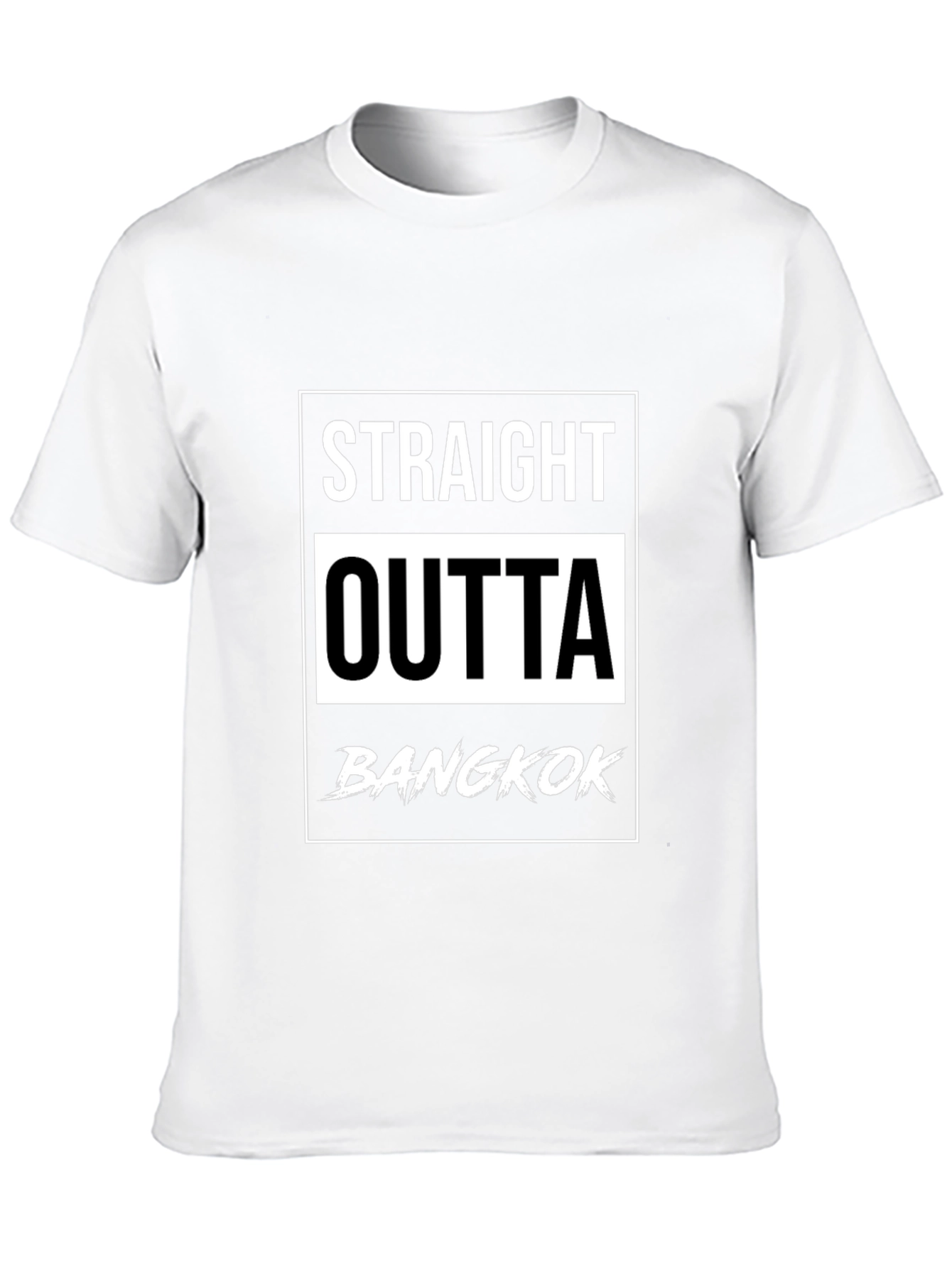 Straight Outta Bangkok Black Graphic T-Shirt