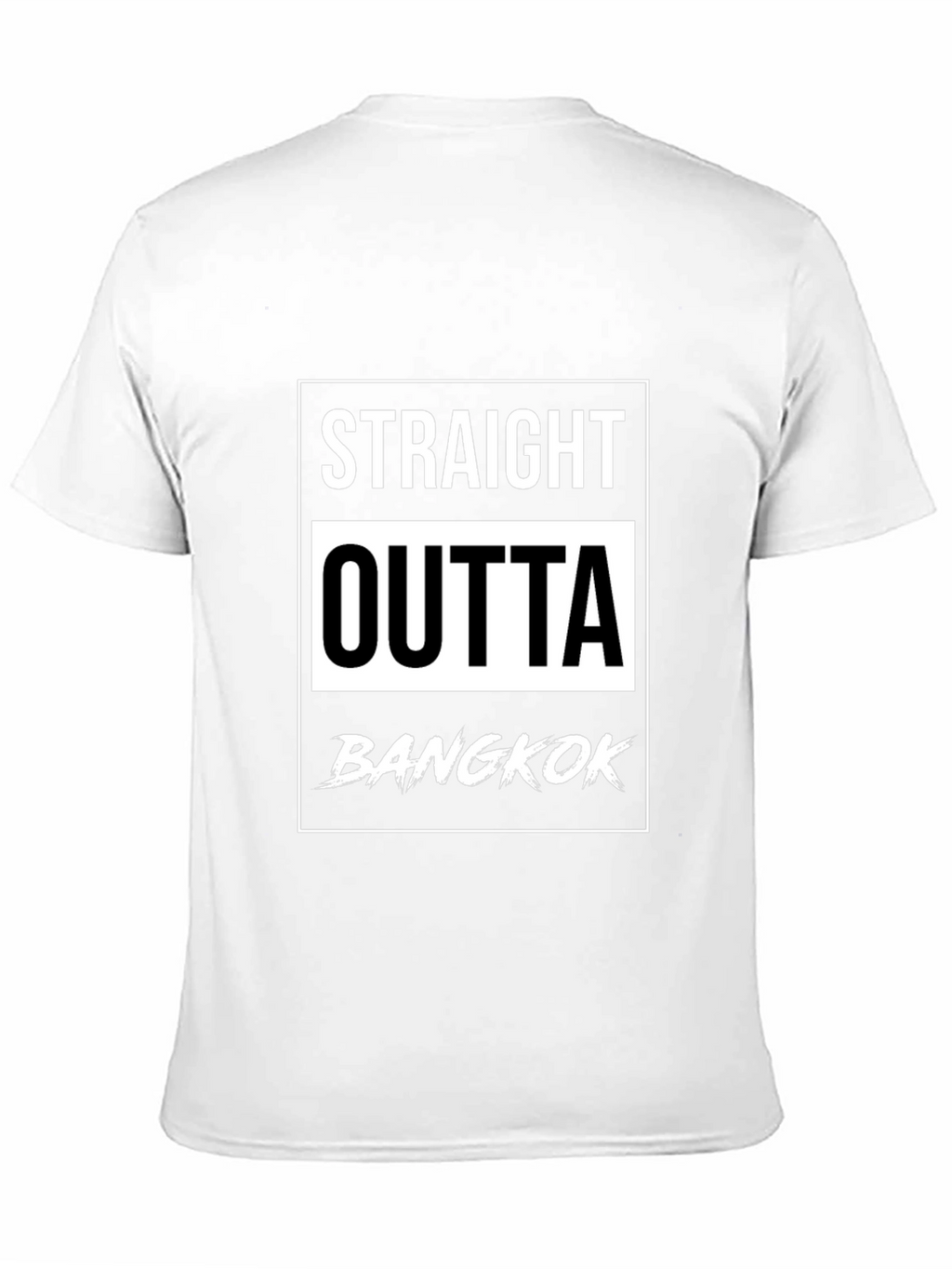 Straight Outta Bangkok Black Graphic T-Shirt