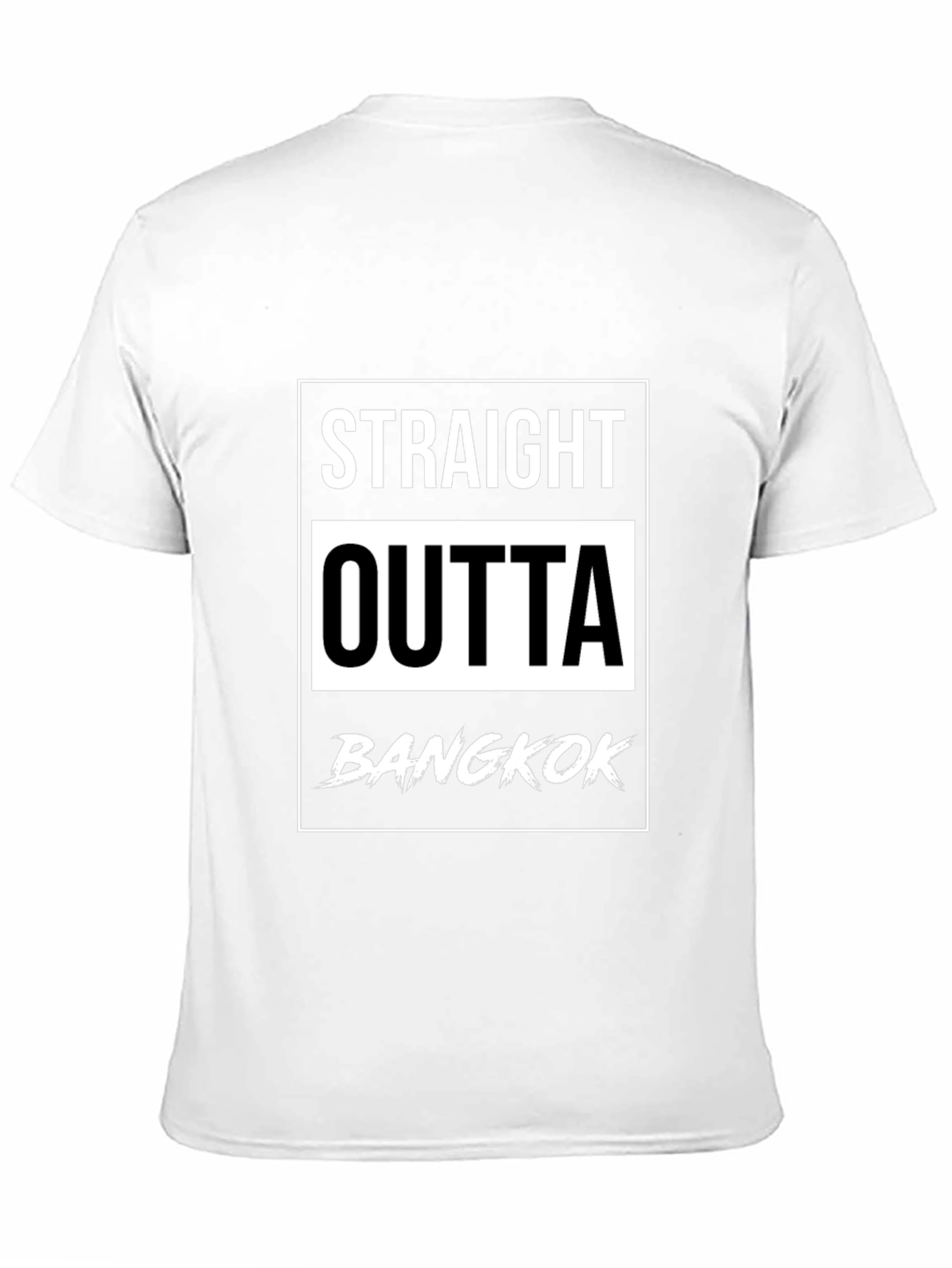 Straight Outta Bangkok Black Graphic T-Shirt