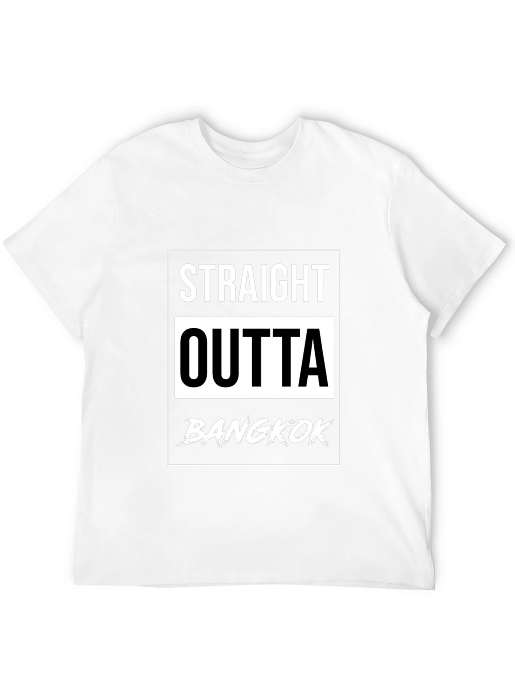 Straight Outta Bangkok Black Graphic T-Shirt