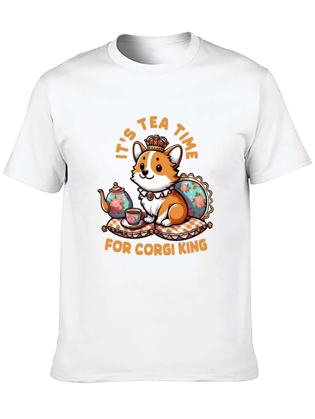Corgi King Tea Time Graphic Tee